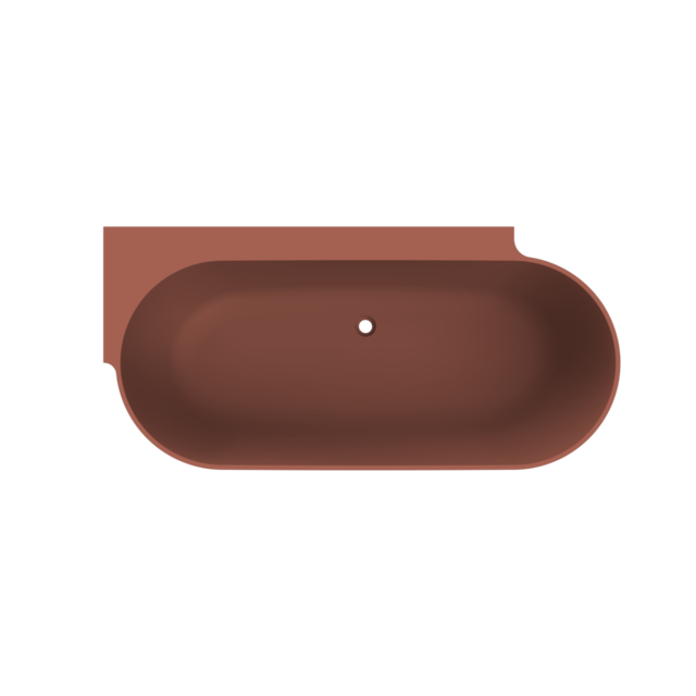 Arcqua - Havana back to wall ligbad 170x80 mat terracotta