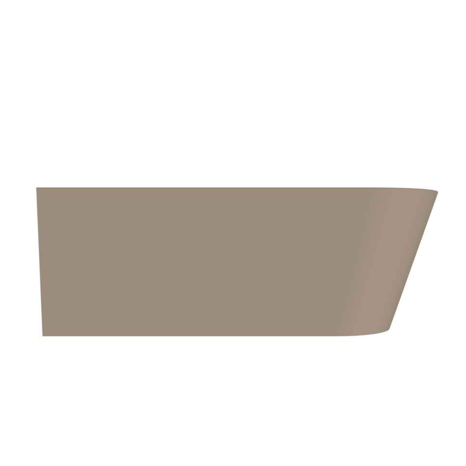 Arcqua - Pinto back to wall ligbad 170x73 mat truffel links
