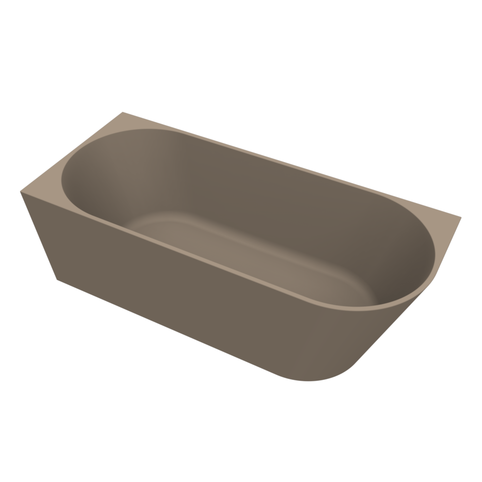 Arcqua - Pinto back to wall ligbad 170x73 mat truffel links