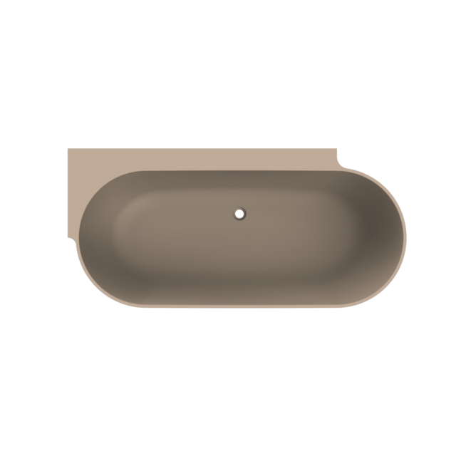 Arcqua - Havana back to wall ligbad 170x80 mat truffel