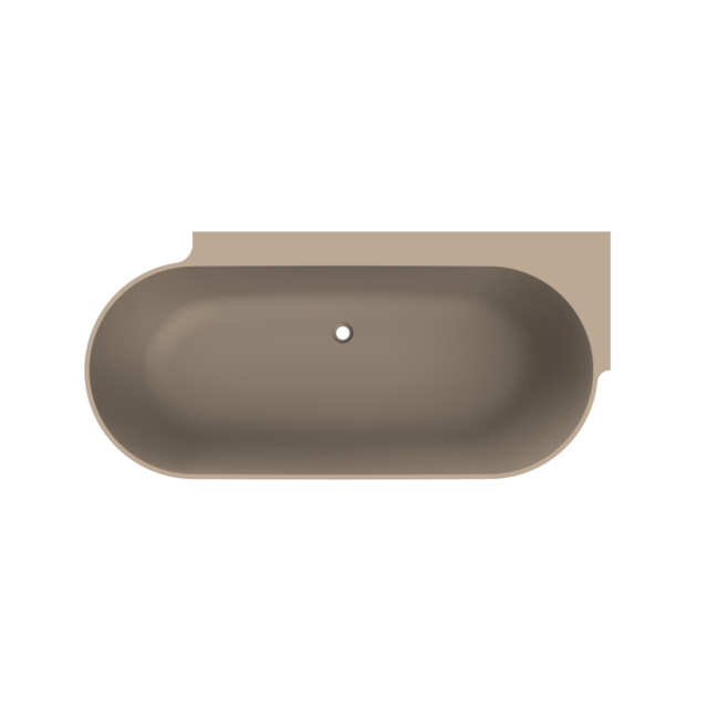 Arcqua - Havana back to wall ligbad 170x80 mat truffel links