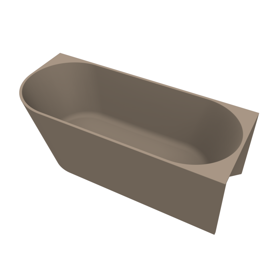 Arcqua - Pinto back to wall ligbad 180x80 mat truffel rechts