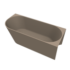 Arcqua - Pinto back to wall ligbad 180x80 mat truffel rechts