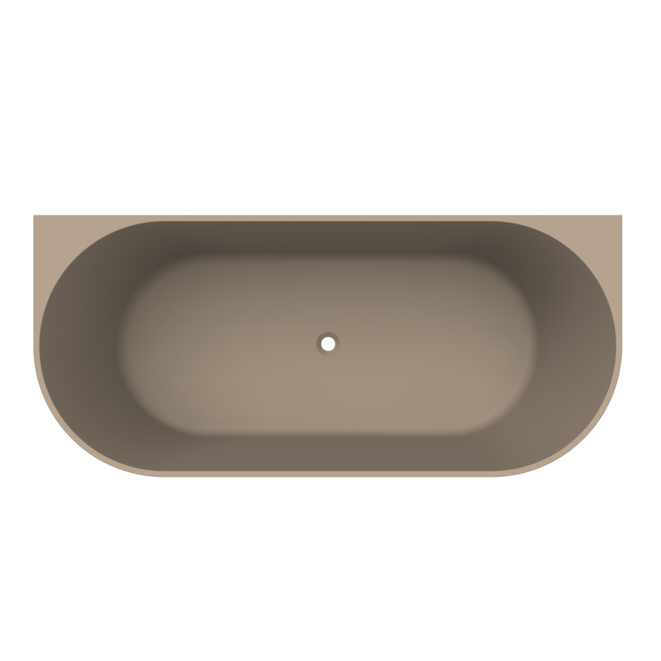 Arcqua - Pinto back to wall ligbad 170x73 mat truffel