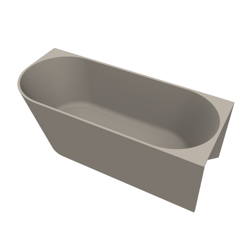 Arcqua - Pinto back to wall ligbad 160x70 mat klei rechts