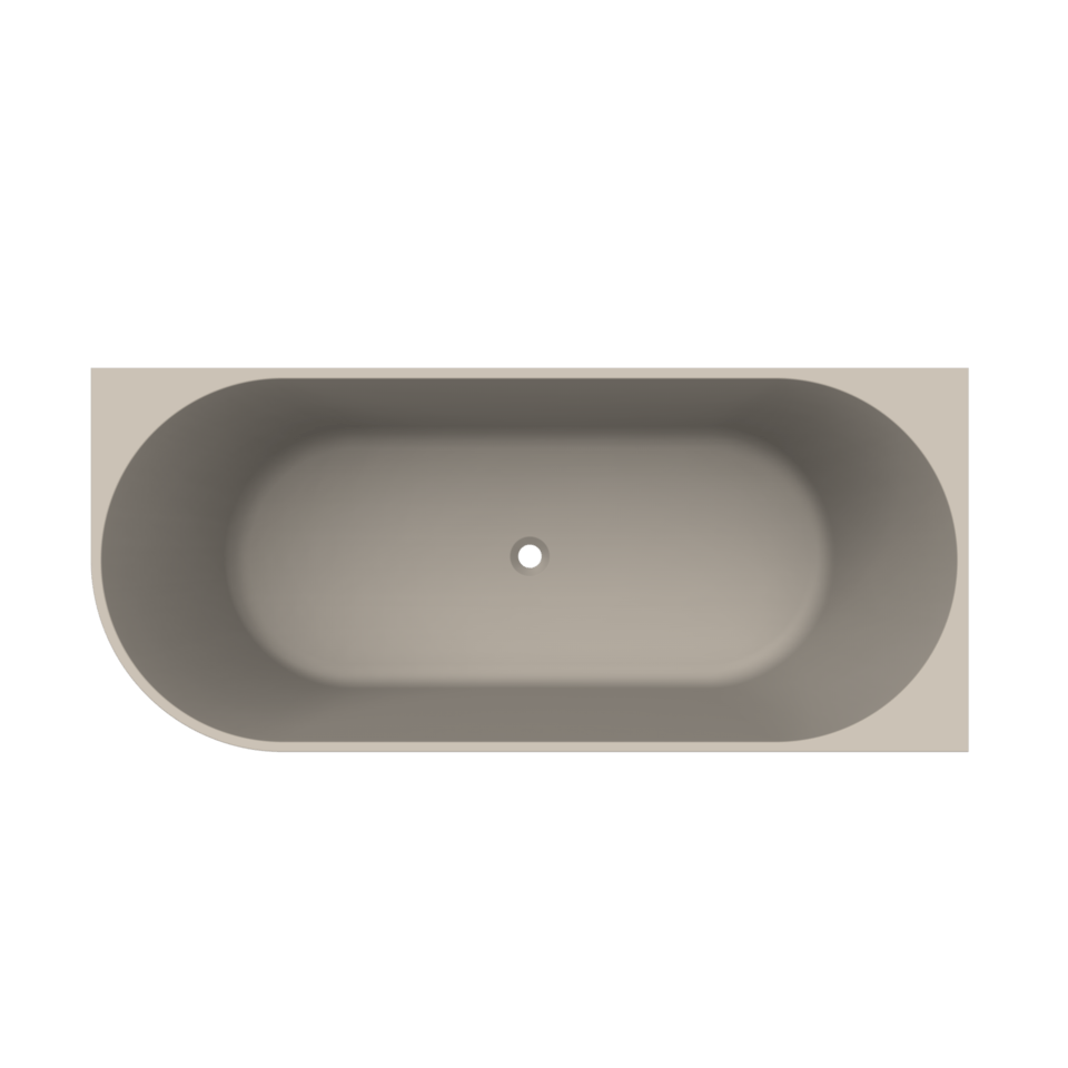 Arcqua - Pinto back to wall ligbad 180x80 mat klei rechts