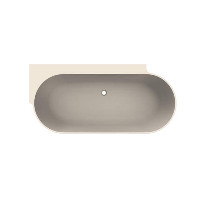 Arcqua - Havana back to wall ligbad 170x80 mat klei