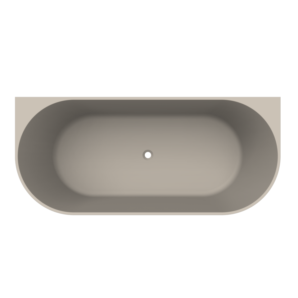 Arcqua - Pinto back to wall ligbad 180x80 mat klei