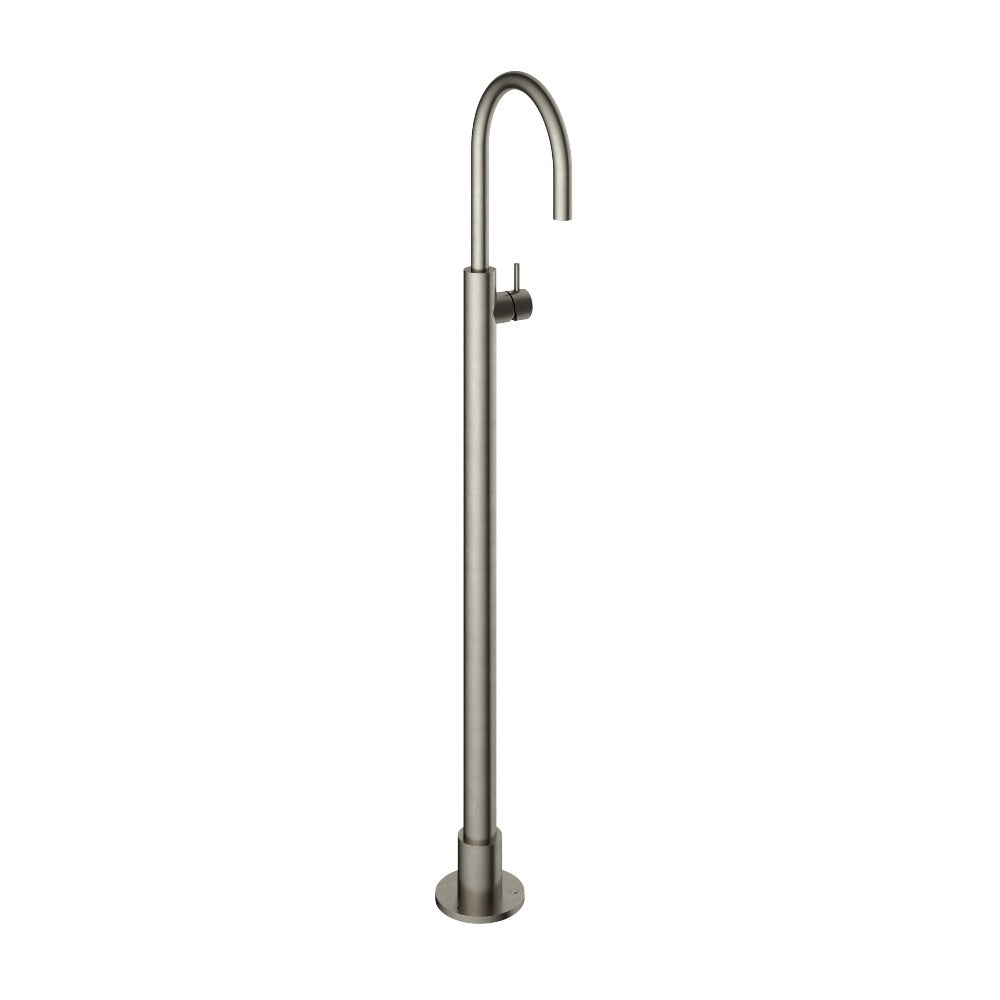 Hotbath Cobber CB178WEXT wastafelmengkraan vloermontage - Geborsteld Nikkel