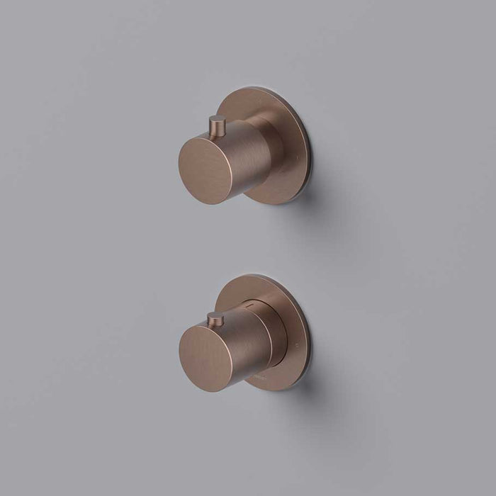 Hotbath Cobber CB7009EXT afbouwdeel inbouwthermostaat 2-weg omstel - Geborsteld Koper PVD