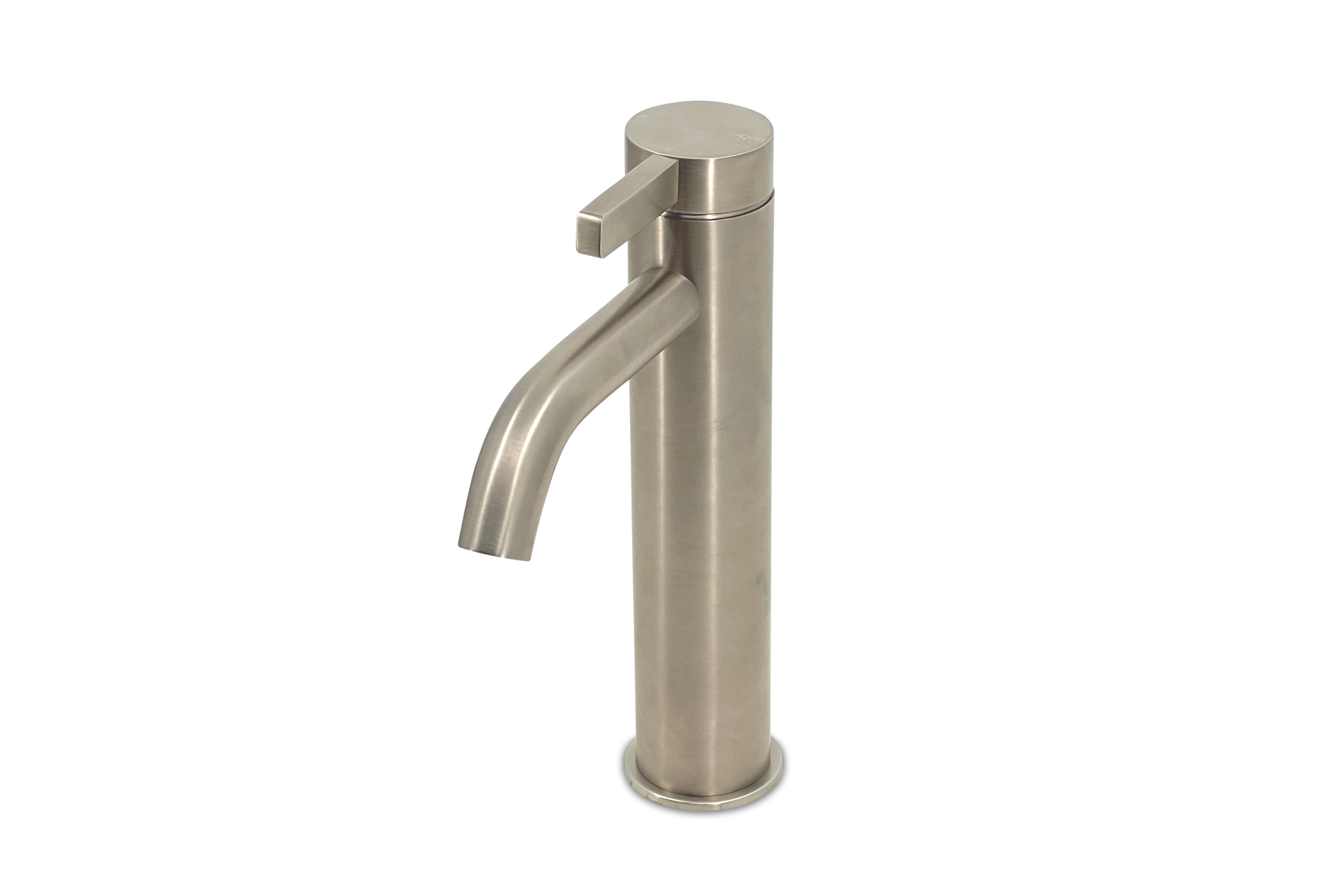 Lagoo - Como - Wastafelmengkraan (medium)  - Geborsteld Nikkel - CM1102BN