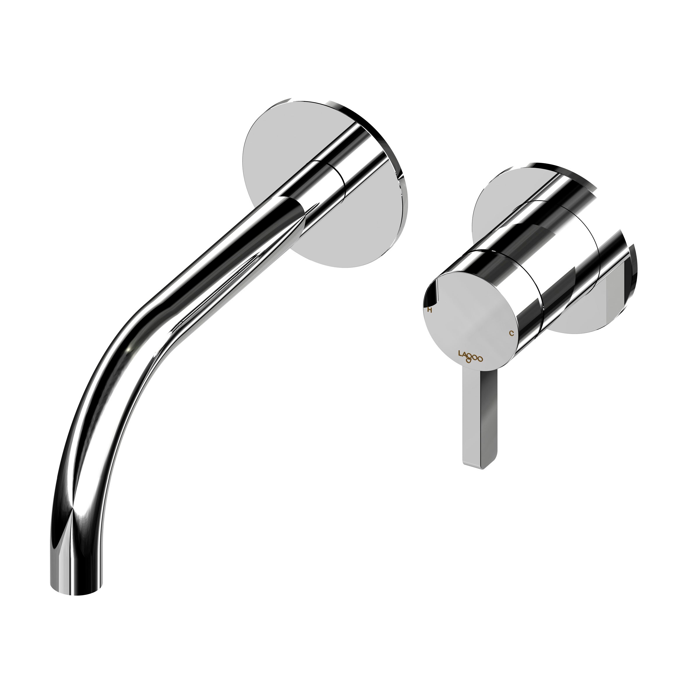 Lagoo - Como - Inbouw wastafelmengkraan (afbouwdeel) met uitloop (19 cm)  - Chroom - CM1200-19CH