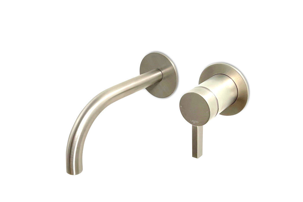 Lagoo - Como - Inbouw wastafelmengkraan (afbouwdeel) met uitloop (19 cm)  - Geborsteld Champagne PVD - CM1200-19PG