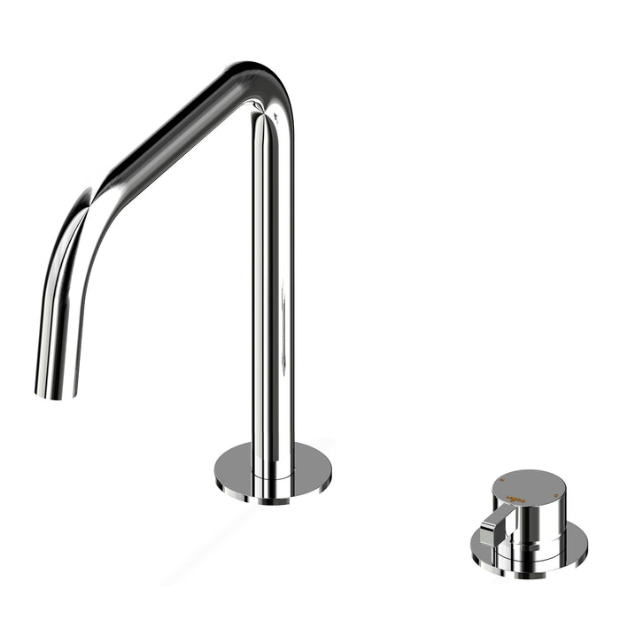 Lagoo - Como - Wastafelmengkraan (2-gats) met draaibare rechte uitloop (medium) - Chroom - CM1230CH
