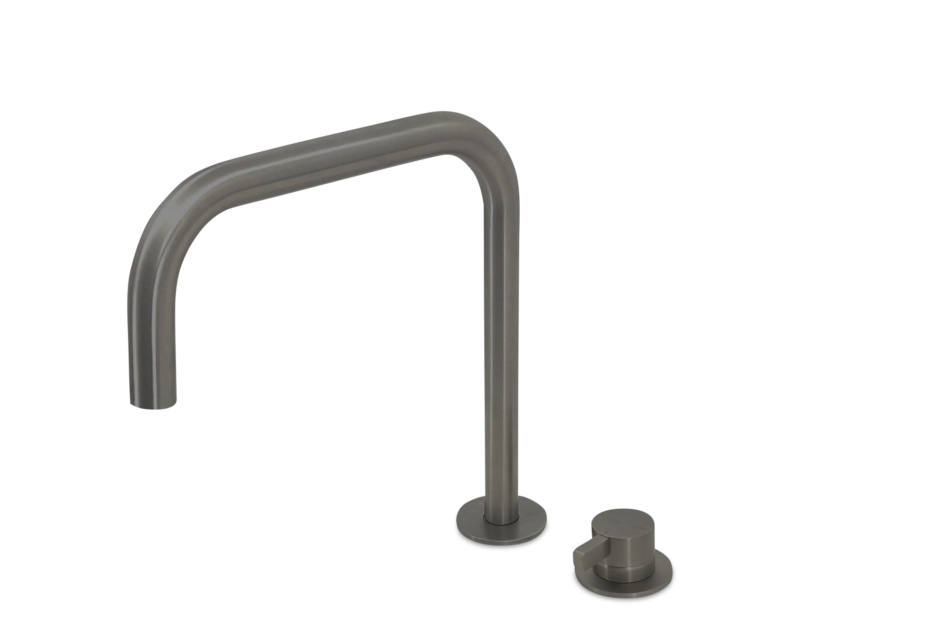 Lagoo - Como - Wastafelmengkraan (2-gats) met draaibare rechte uitloop (medium) - Geborsteld Gun Metal PVD - CM1230GM