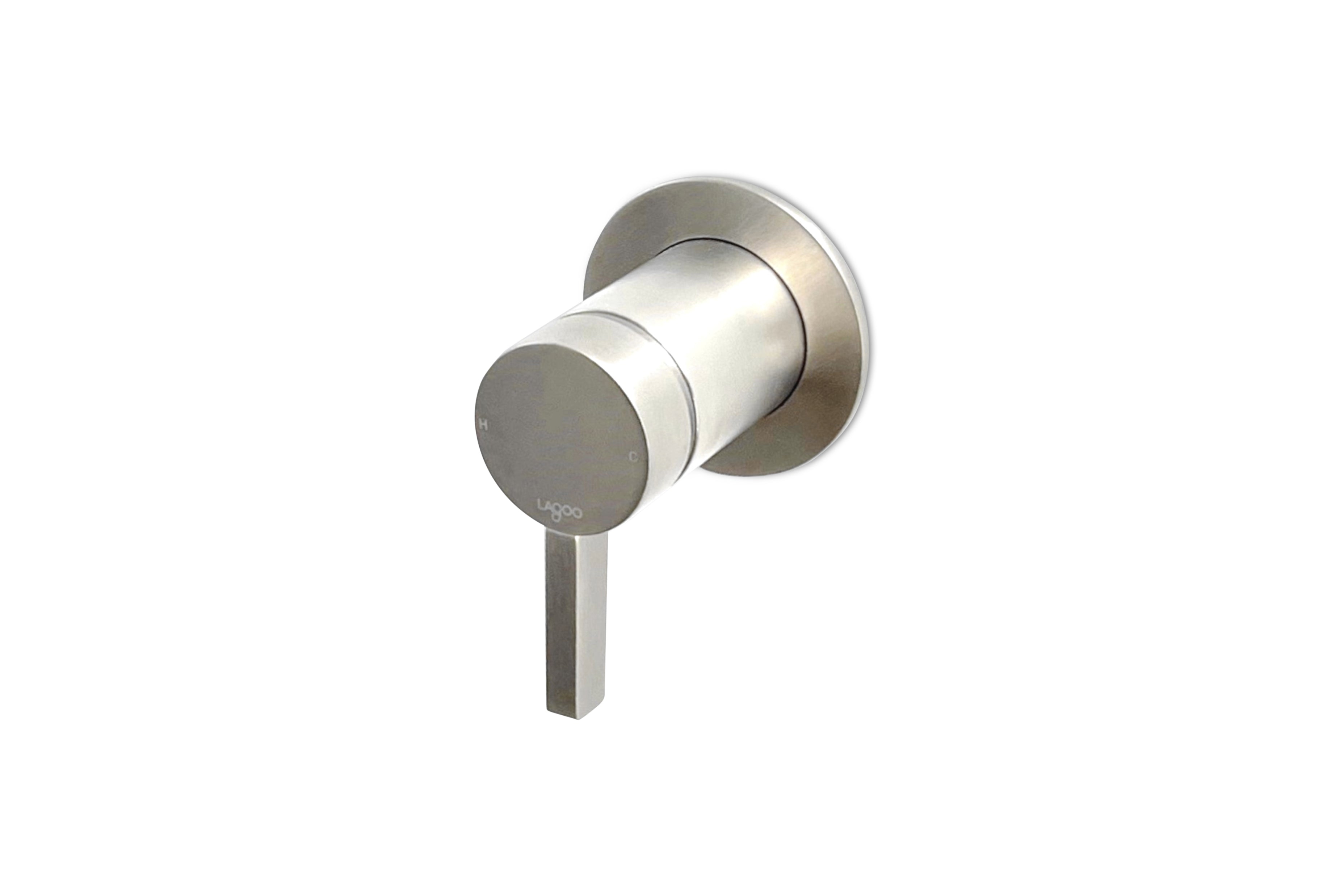 Lagoo - Como - Inbouw douche-/badmengkraan (afbouwdeel)  - Geborsteld Nikkel - CM2210BN