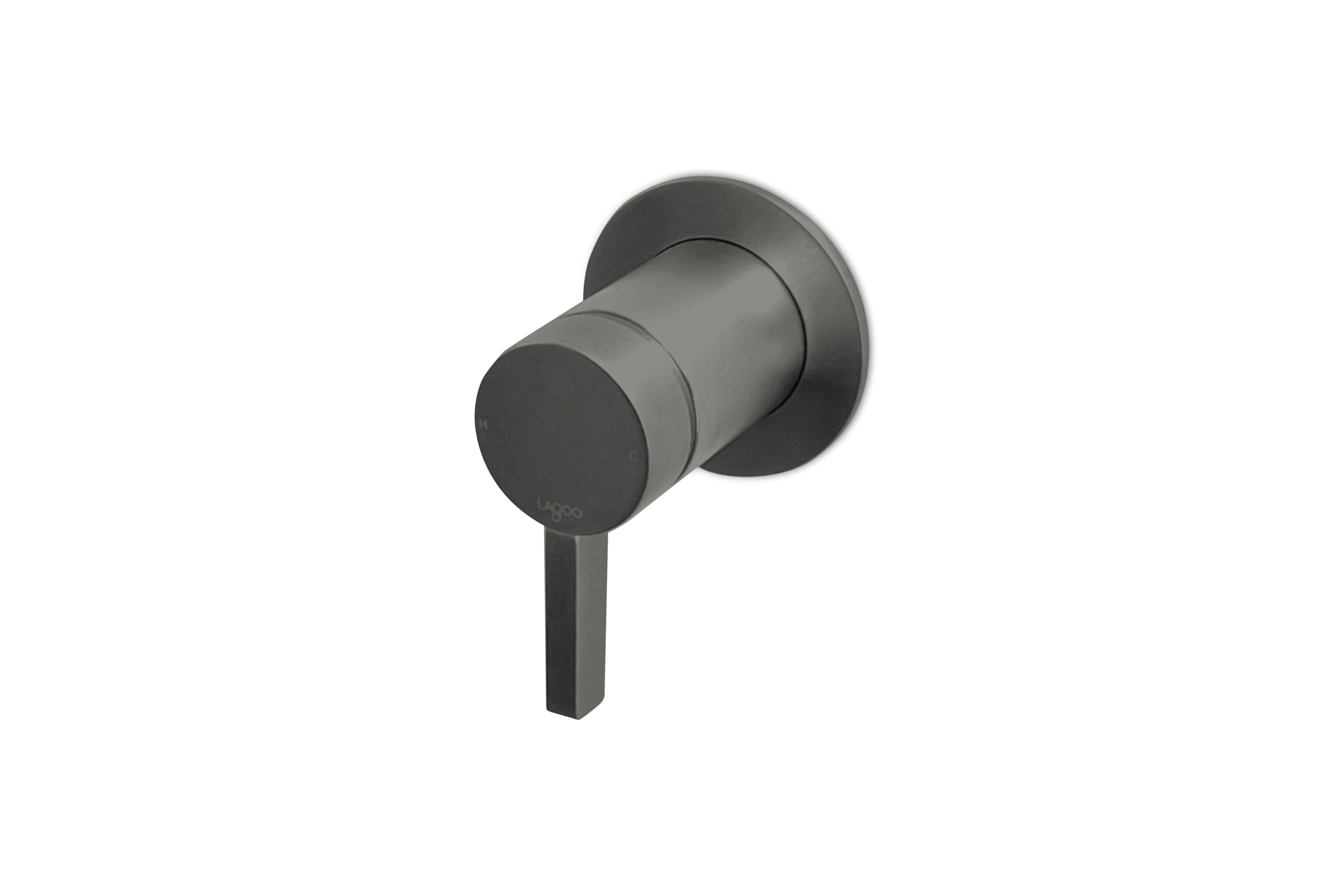 Lagoo - Como - Inbouw douche-/badmengkraan (afbouwdeel)  - Geborsteld Gun Metal PVD - CM2210GM