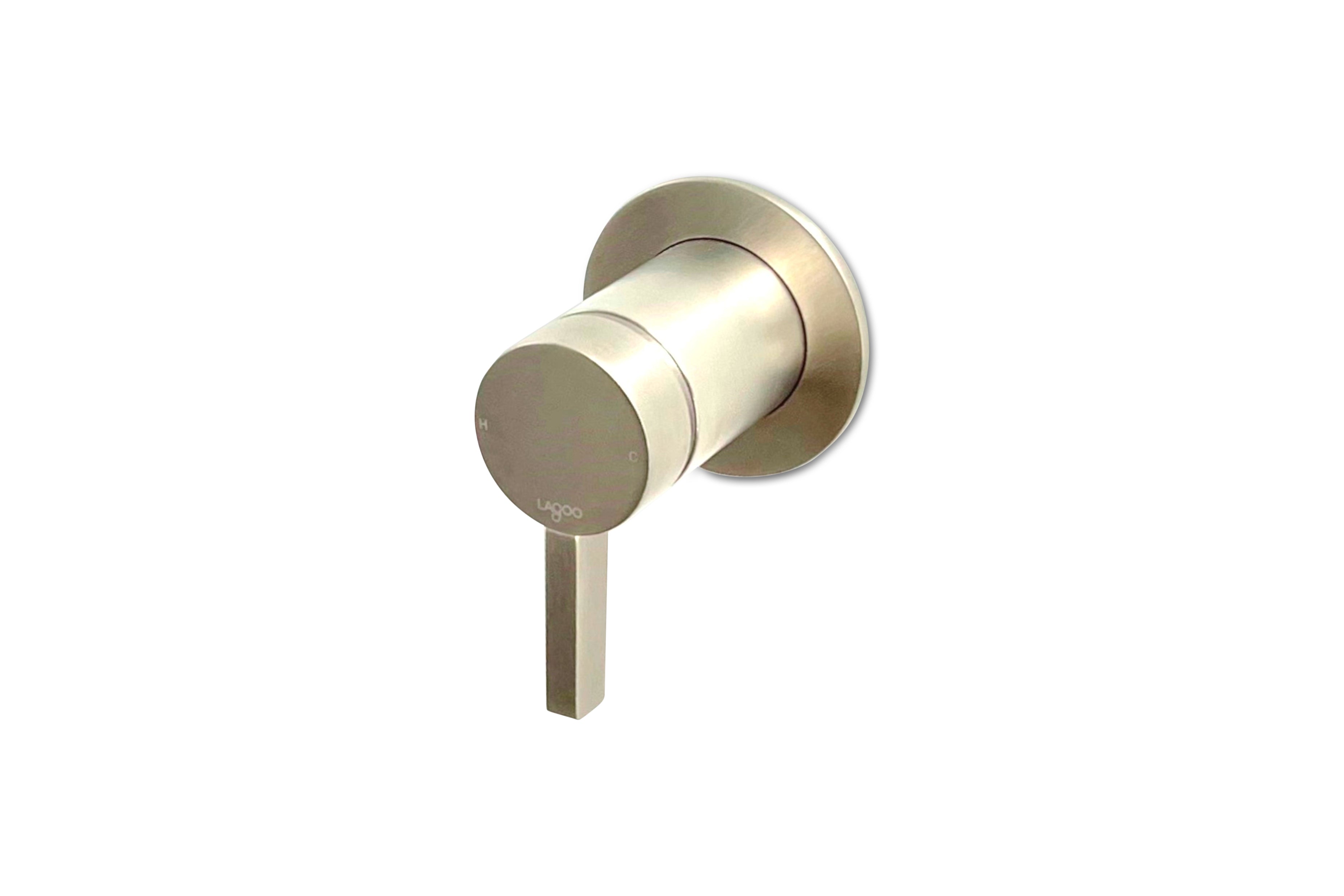 Lagoo - Como - Inbouw douche-/badmengkraan (afbouwdeel)  - Geborsteld Champagne PVD - CM2210PG