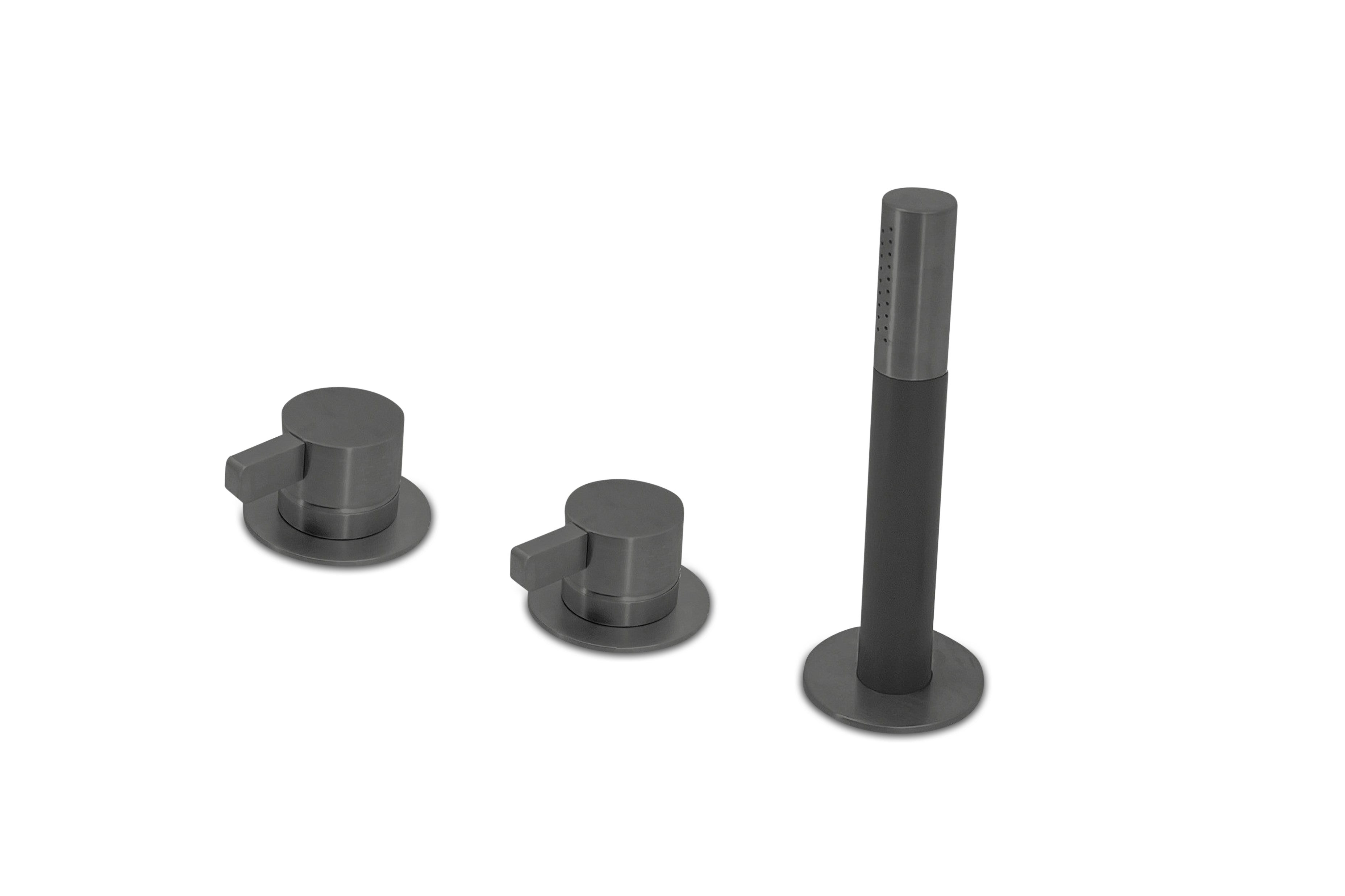 Lagoo - Como - Badrandcombinatie met 2 mengkranen en handdouche - Geborsteld Gun Metal PVD - CM3212GM