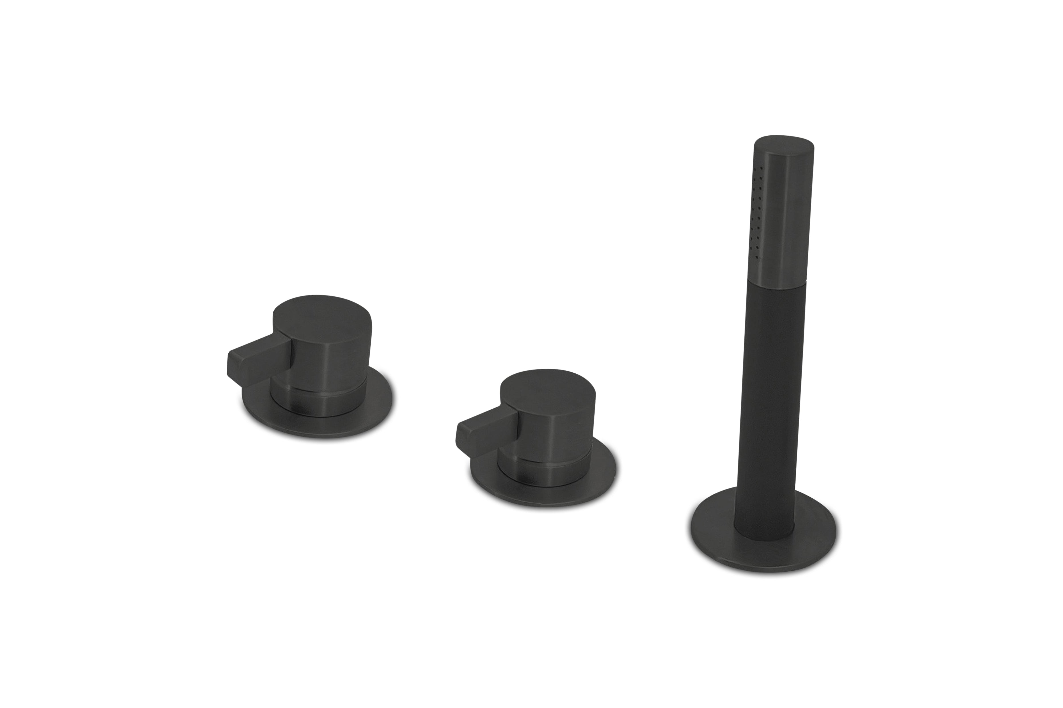 Lagoo - Como - Badrandcombinatie met 2 mengkranen en handdouche - Mat Zwart - CM3212MB