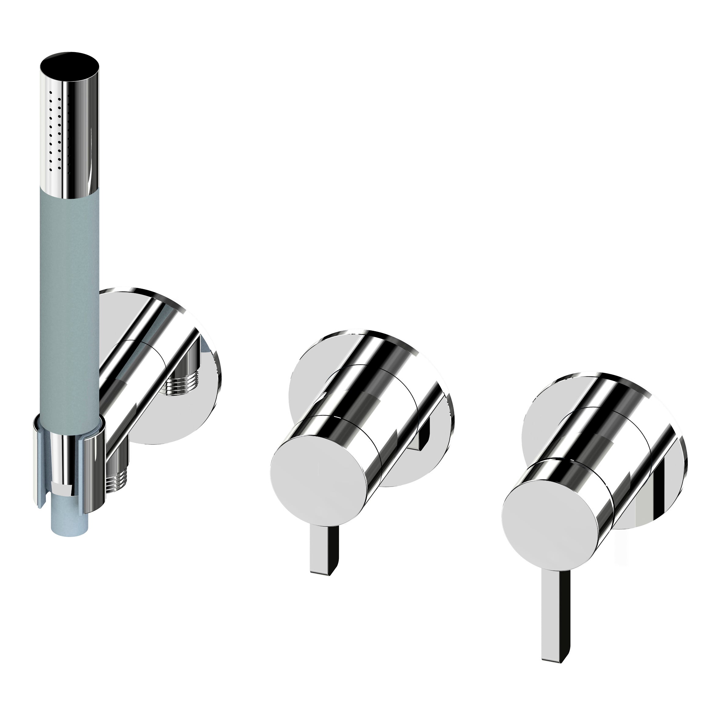 Lagoo - Como - Inbouw douche-/badmengkraan met omstel (afbouwdeel) en handdouche - Chroom - CM3218CH