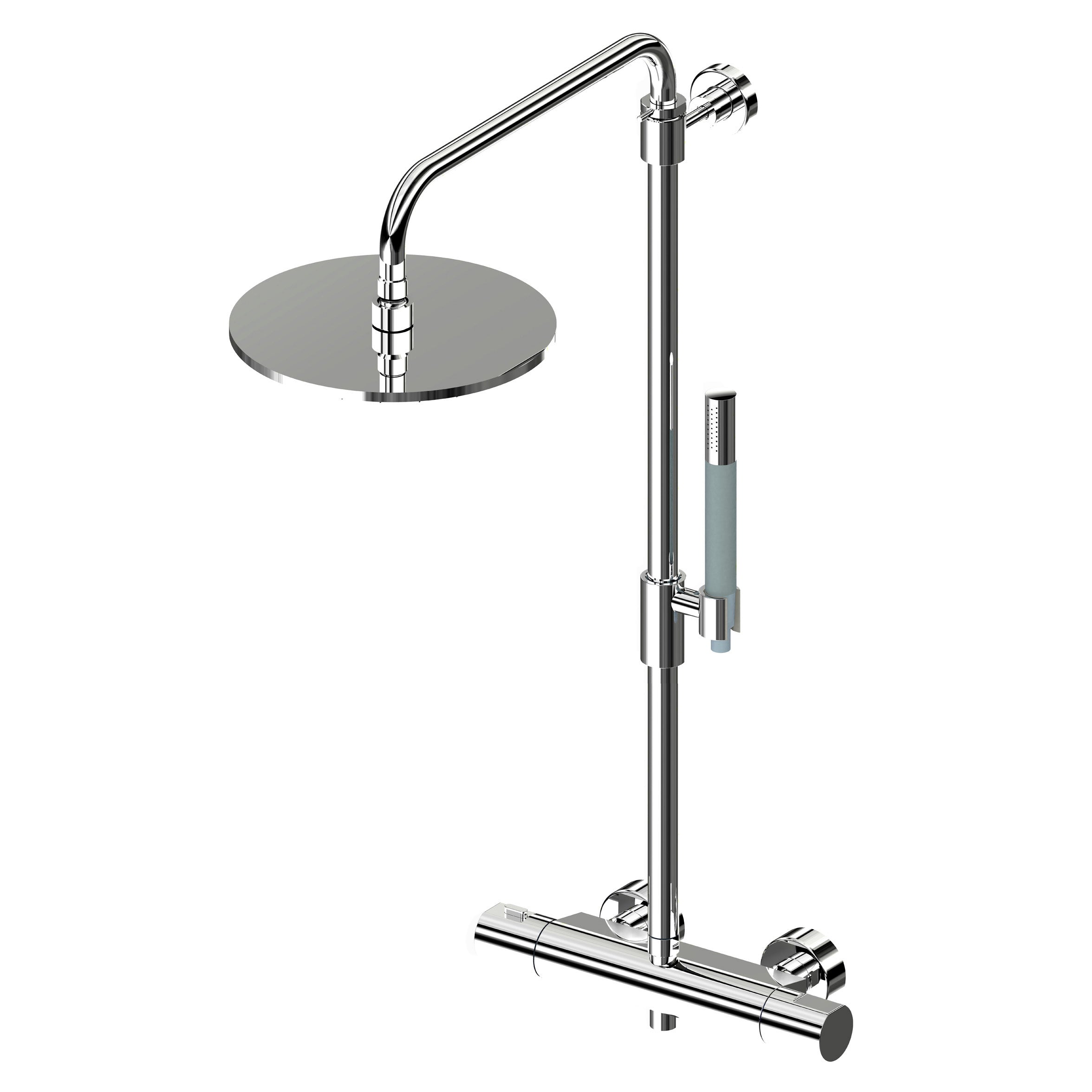 Lagoo - Como - Thermostatische douche set met hoofddouche (250 mm)  en handdouche (staaf) - Chroom - CM5201CH
