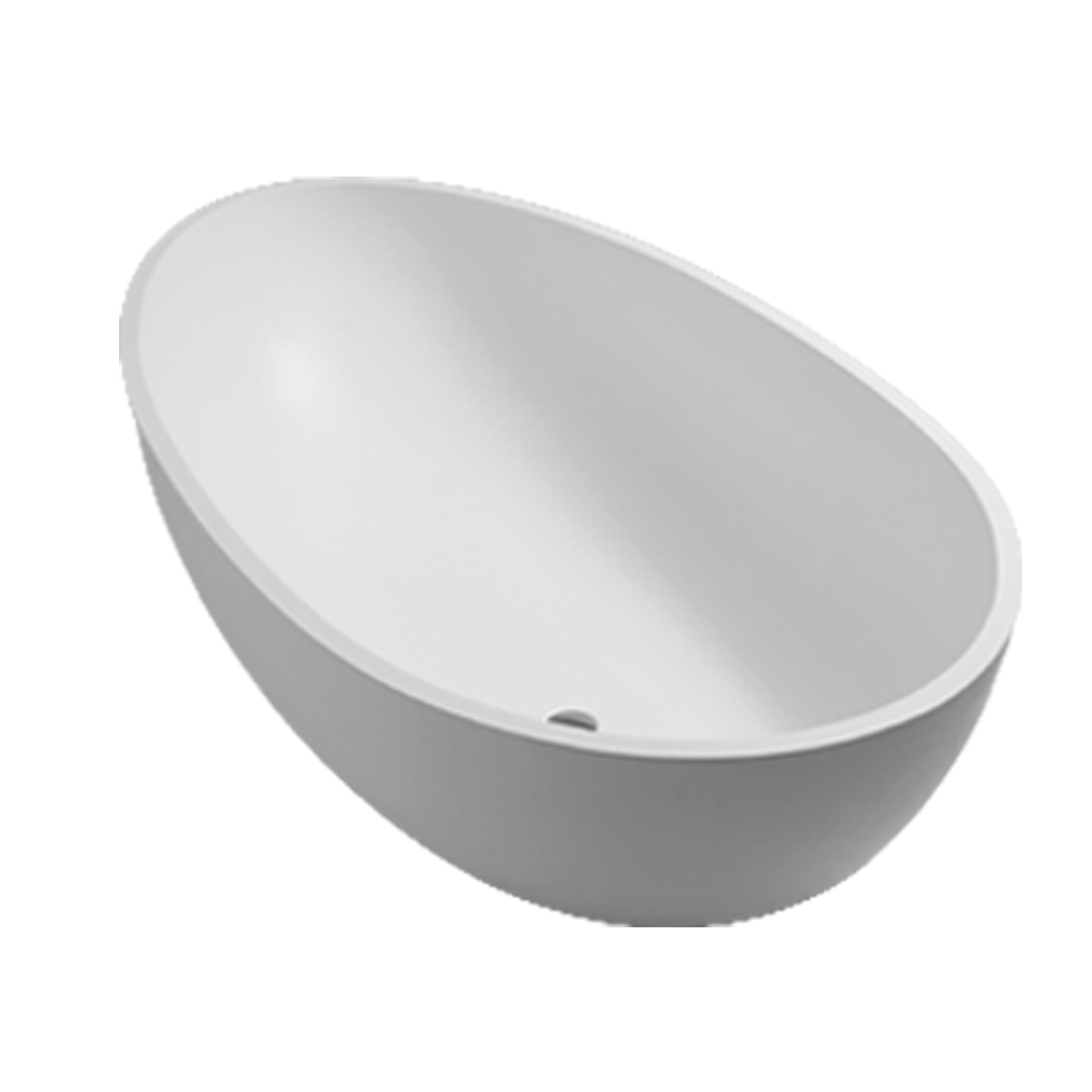 Arcqua - Max solid surface vrijstaand bad 170x98x51 mat wit