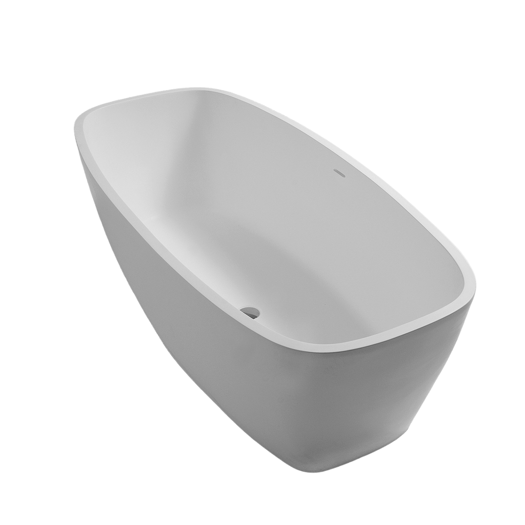 Arcqua - Maike solid surface vrijstaand bad 175x78x55 mat wit