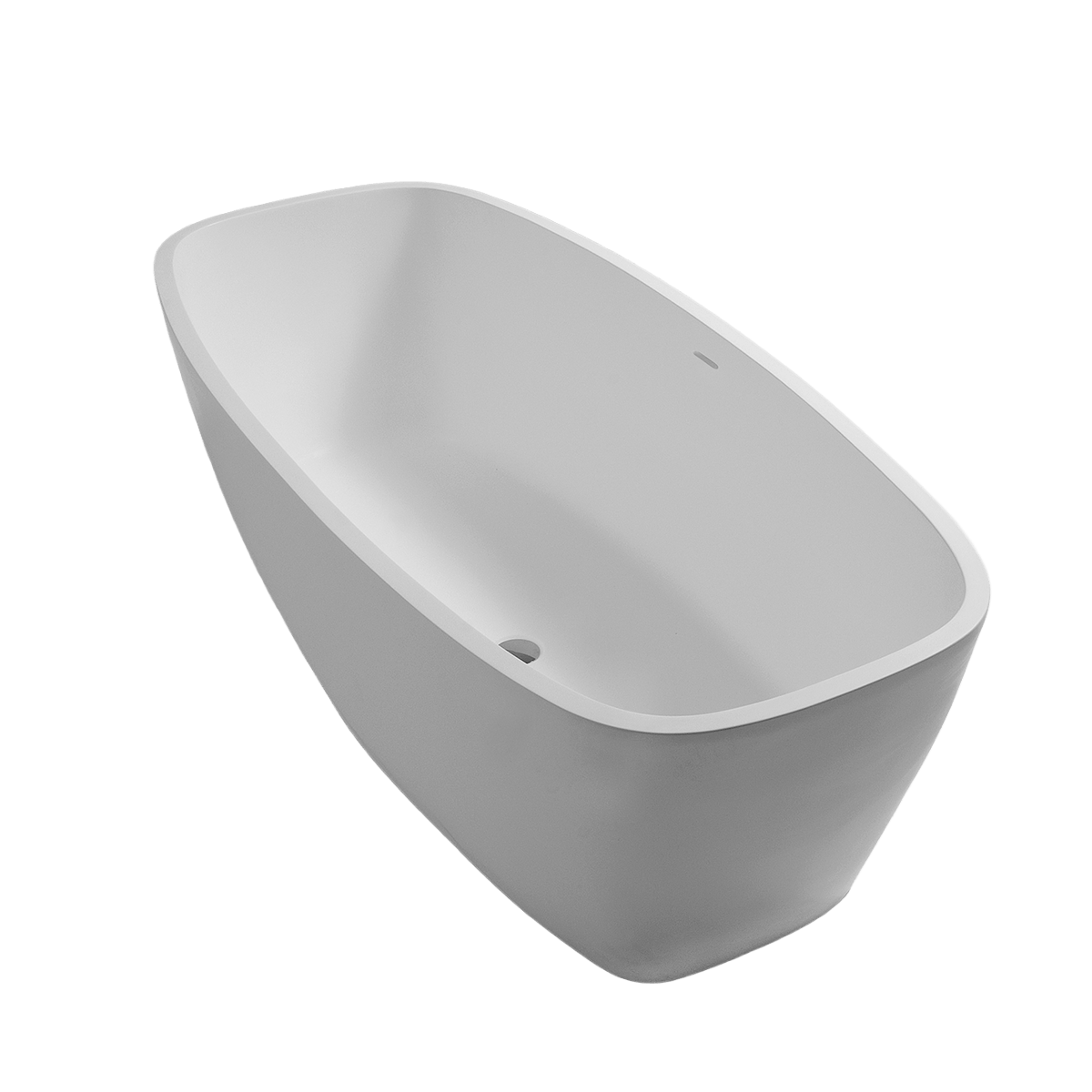 Arcqua - Maike solid surface vrijstaand bad 175x78x55 mat wit
