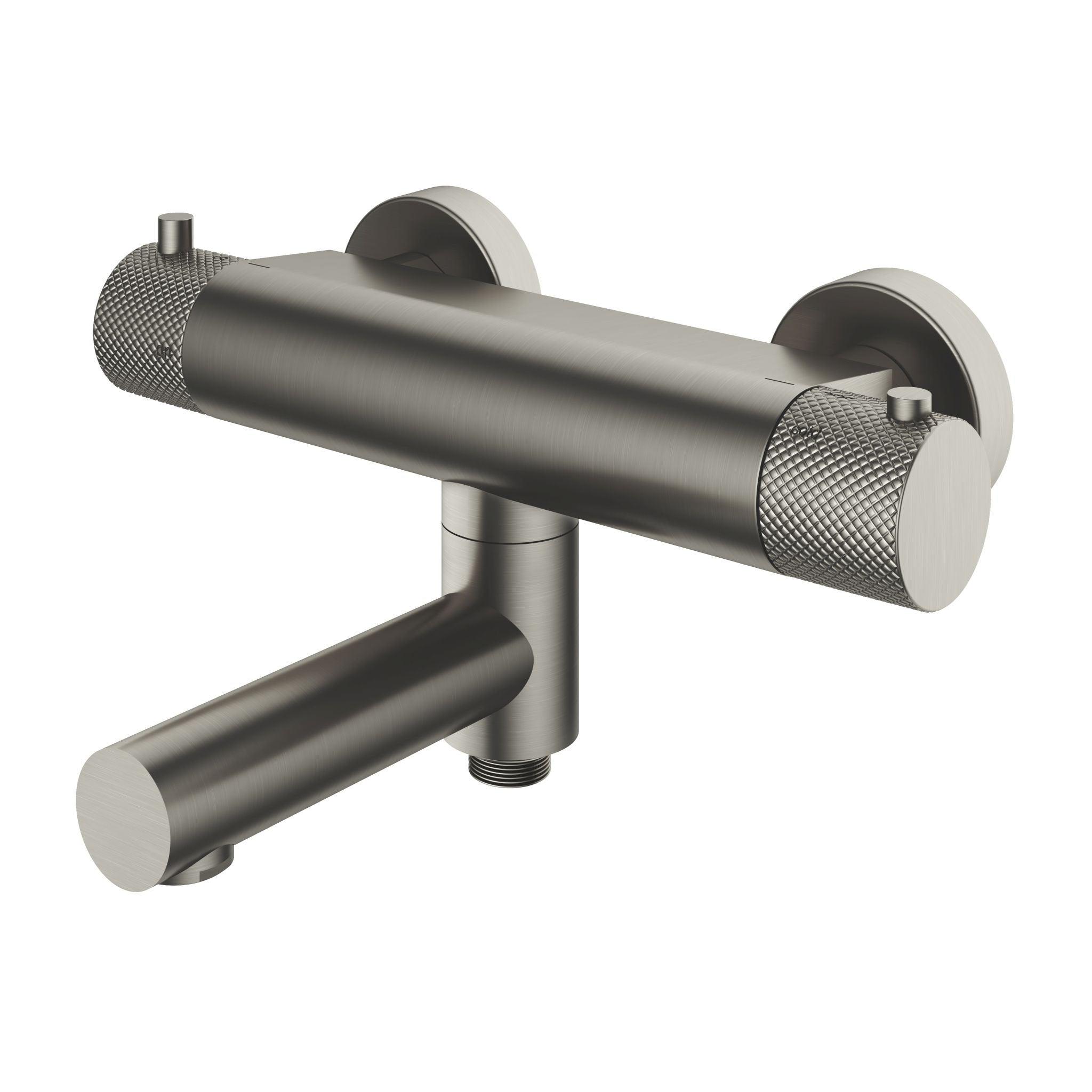Hotbath Cobber X CX020 opbouw badthermostaat met draaibare uitloop - Geborsteld Nikkel
