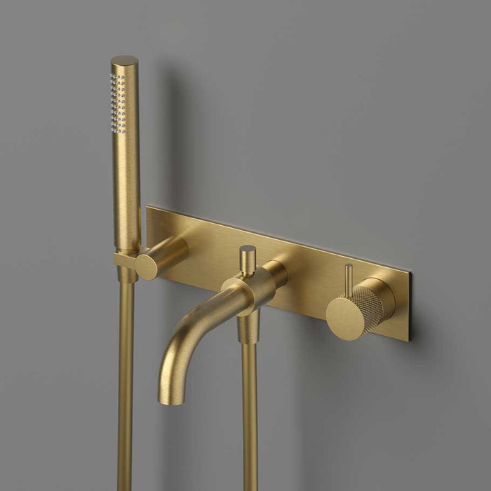 Hotbath Cobber X CX126EXT afbouwdeel voor inbouw badmengkraan - Geborsteld Zwart PVD