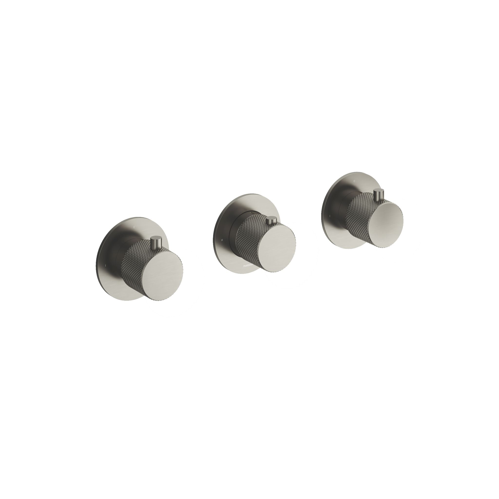 Hotbath Cobber X CX7067EXT afbouwdeel inbouwthermostaat 2 stopkranen - Geborsteld Nikkel