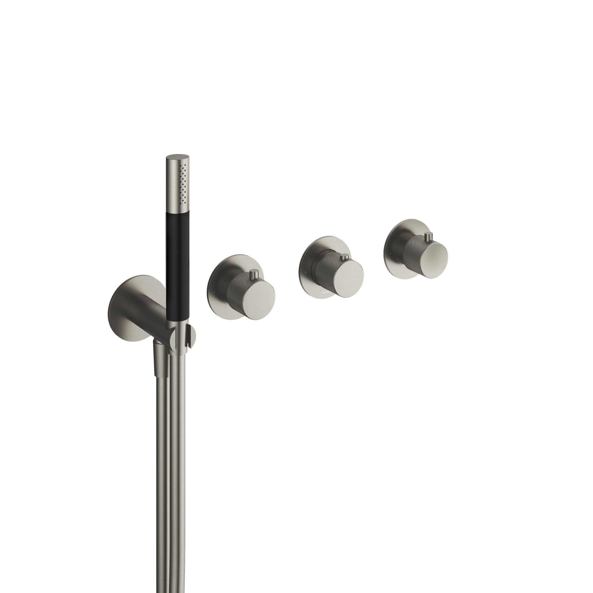 Hotbath Cobber X CX7071EXT afbouwdeel inbouwthermostaat 2 stopkranen - Geborsteld Nikkel