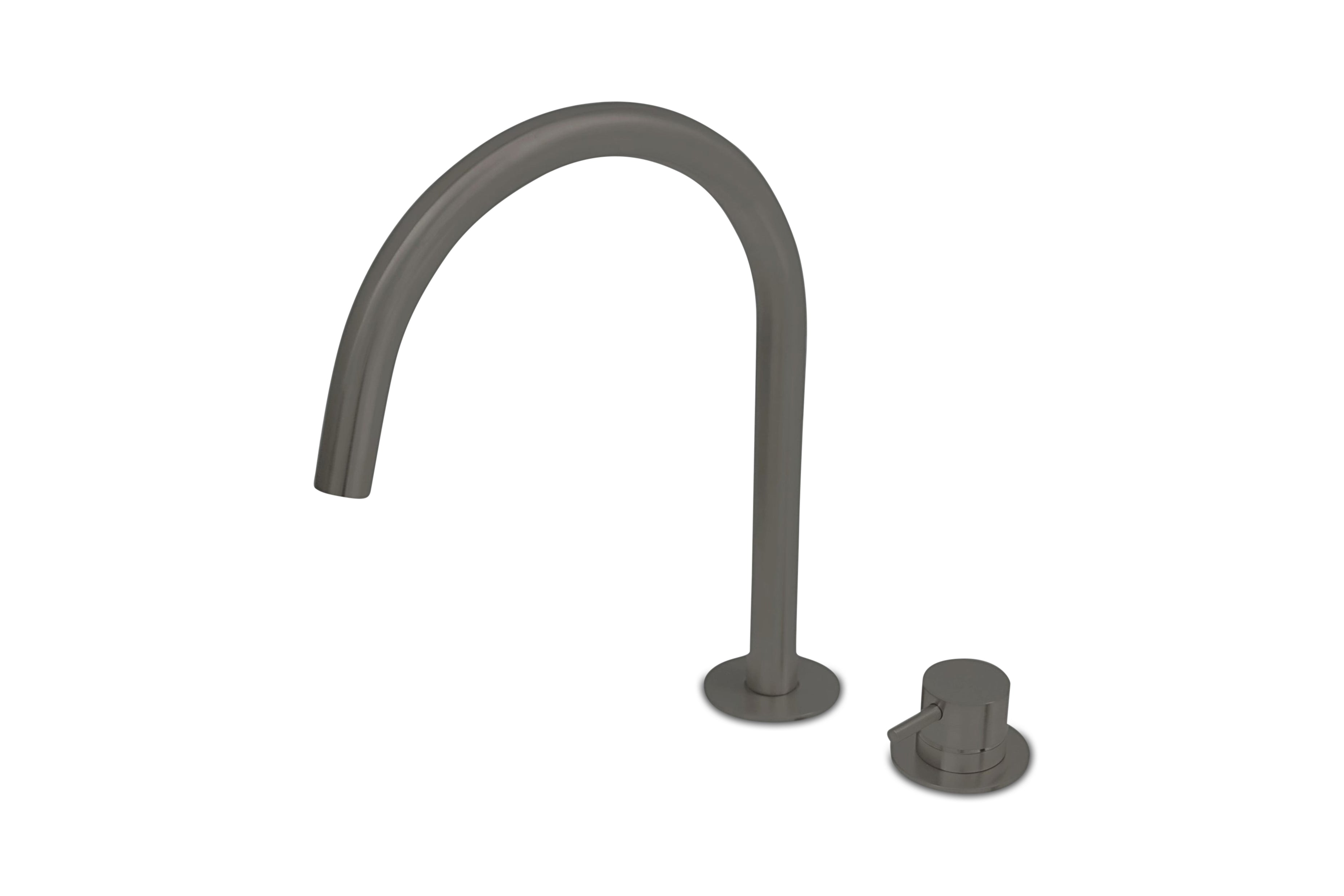 Lagoo - Garda - Wastafelmengkraan (2-gats) met draaibare uitloop (medium) - Geborsteld Gun Metal PVD - G1230GM