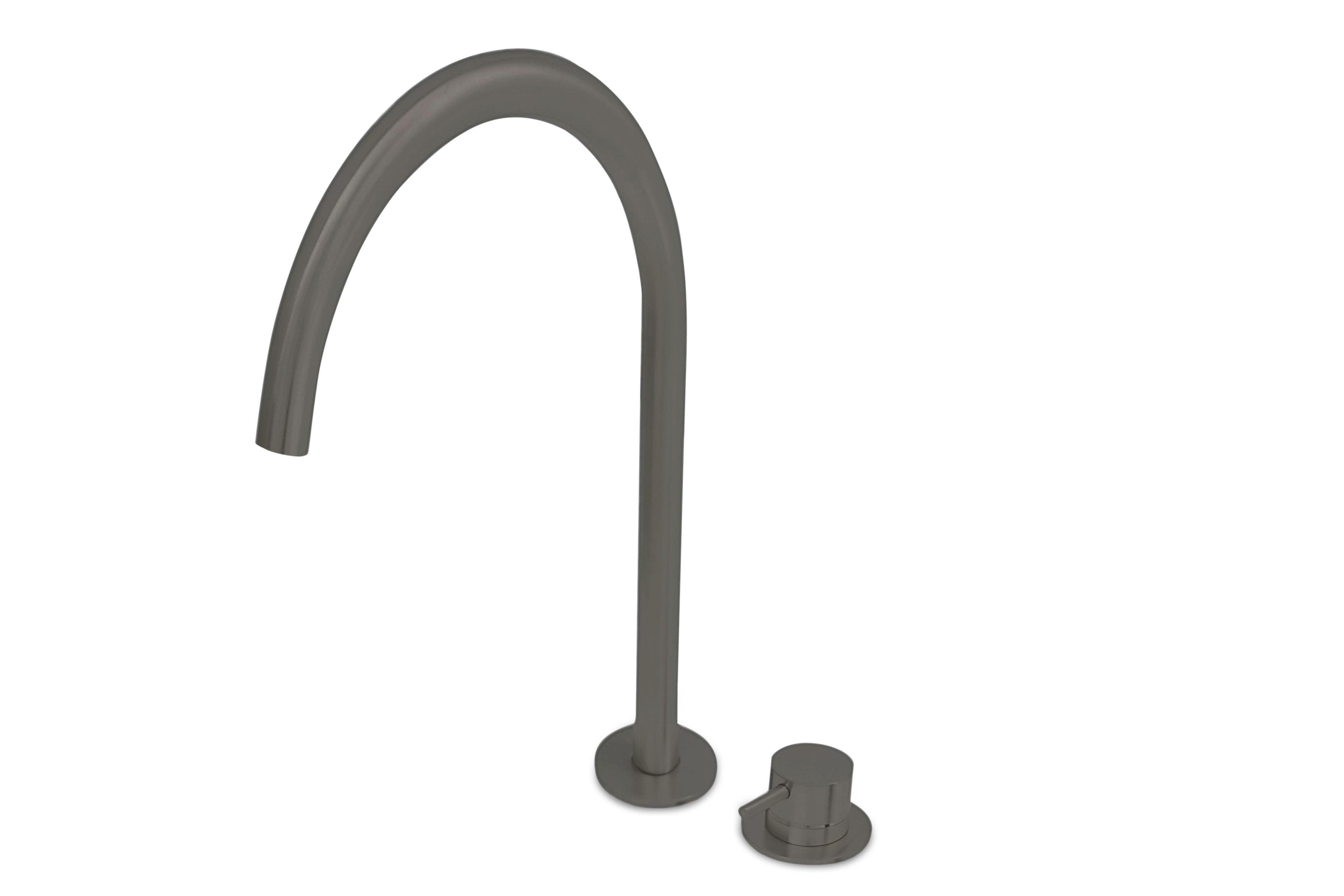 Lagoo - Garda - Wastafelmengkraan (2-gats) met draaibare uitloop (high) - Geborsteld Gun Metal PVD - G1232GM