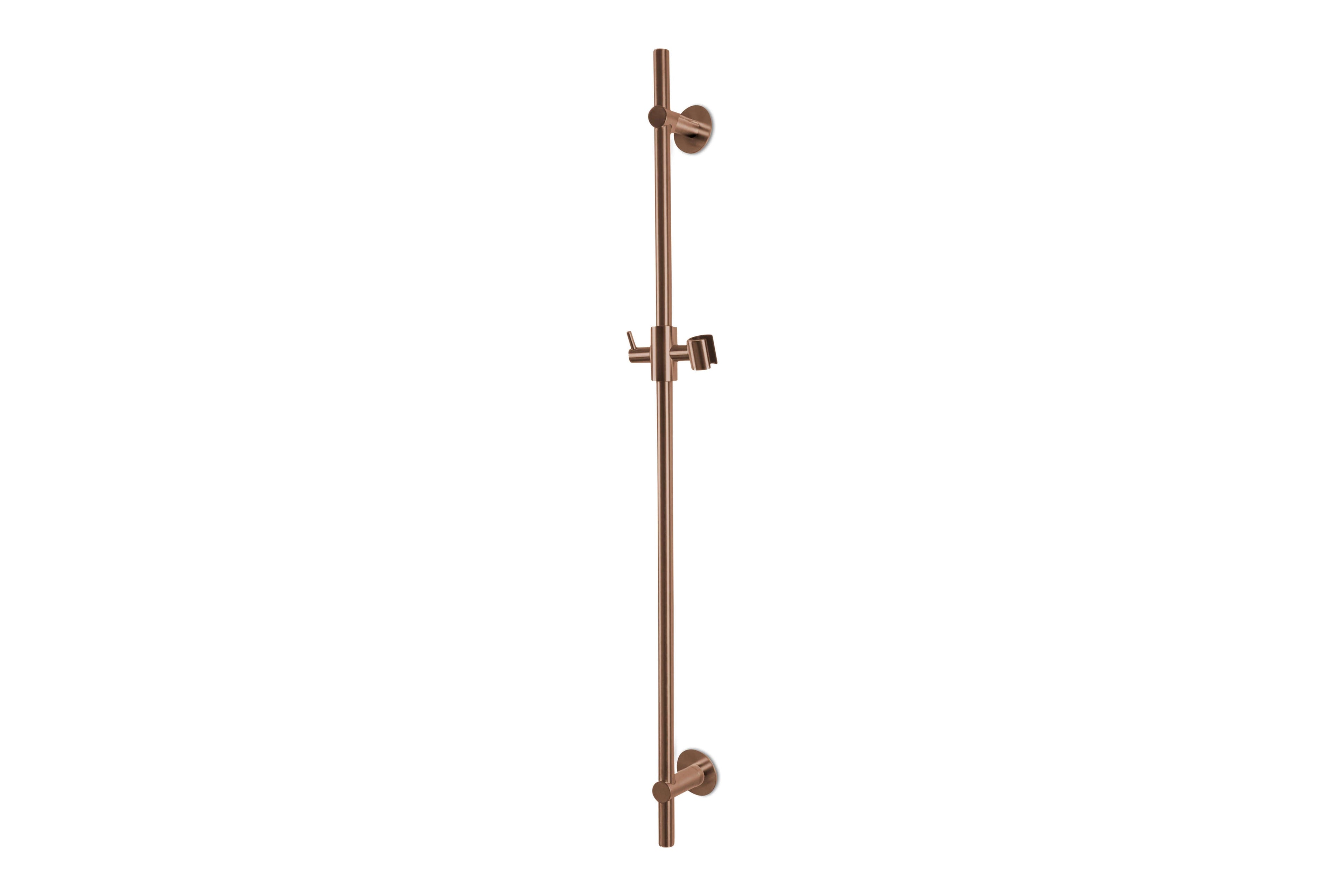 Lagoo - Garda - Glijstang (messing) (90 cm) met geïntegreerde wateruitlaat - Geborsteld Koper PVD - G2130BK