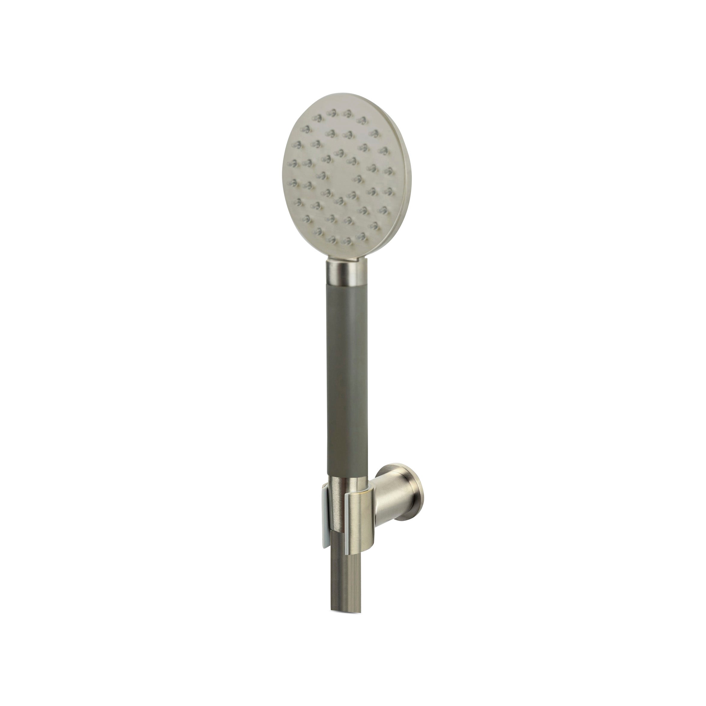 Lagoo - Garda - Handdouchehouder met handdouche (rond) en doucheslang (150 cm) - Geborsteld Nikkel - G2142BN