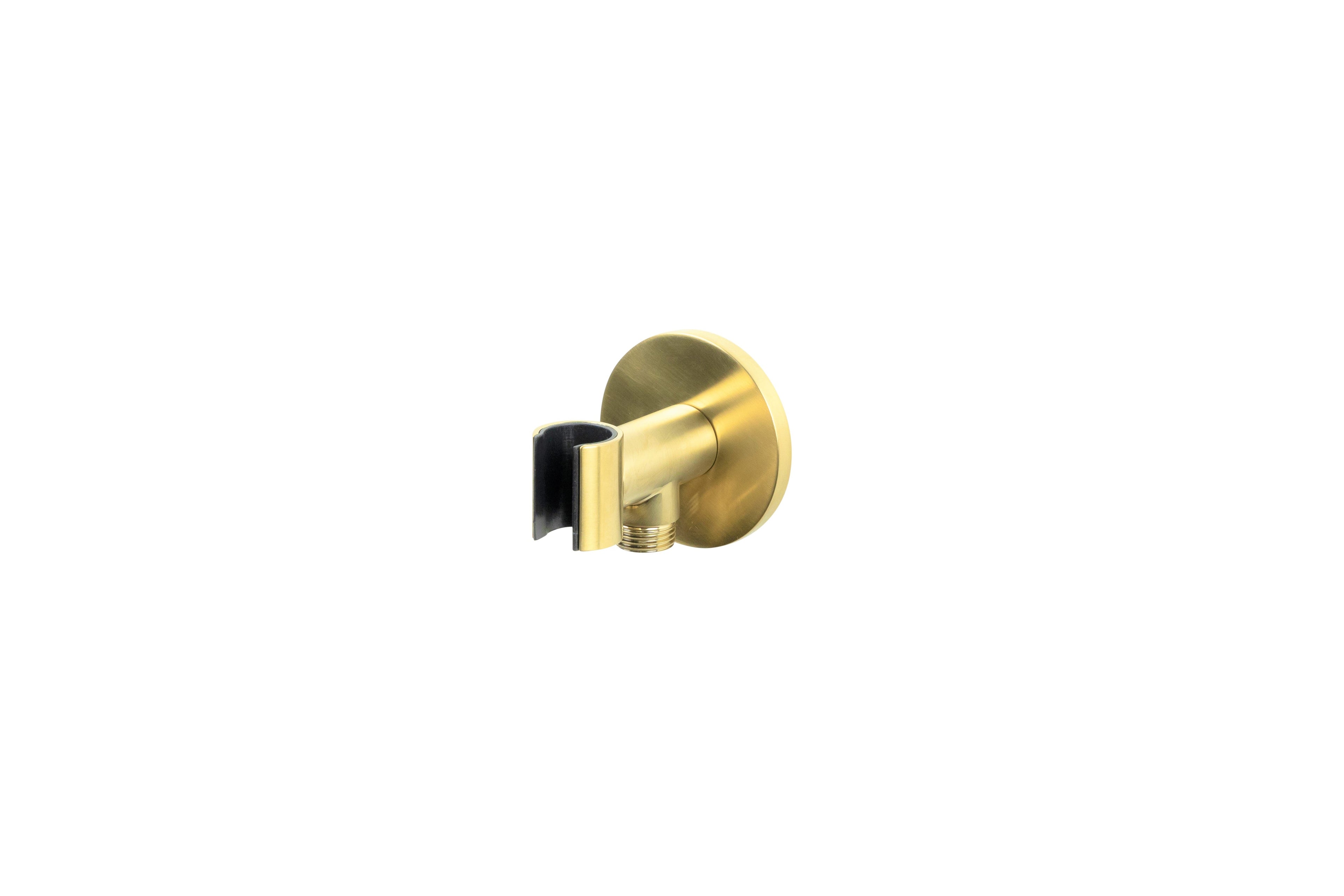 Lagoo - Garda - Handdouchehouder + wanduitlaat - Geborsteld Messing PVD - G2244BB