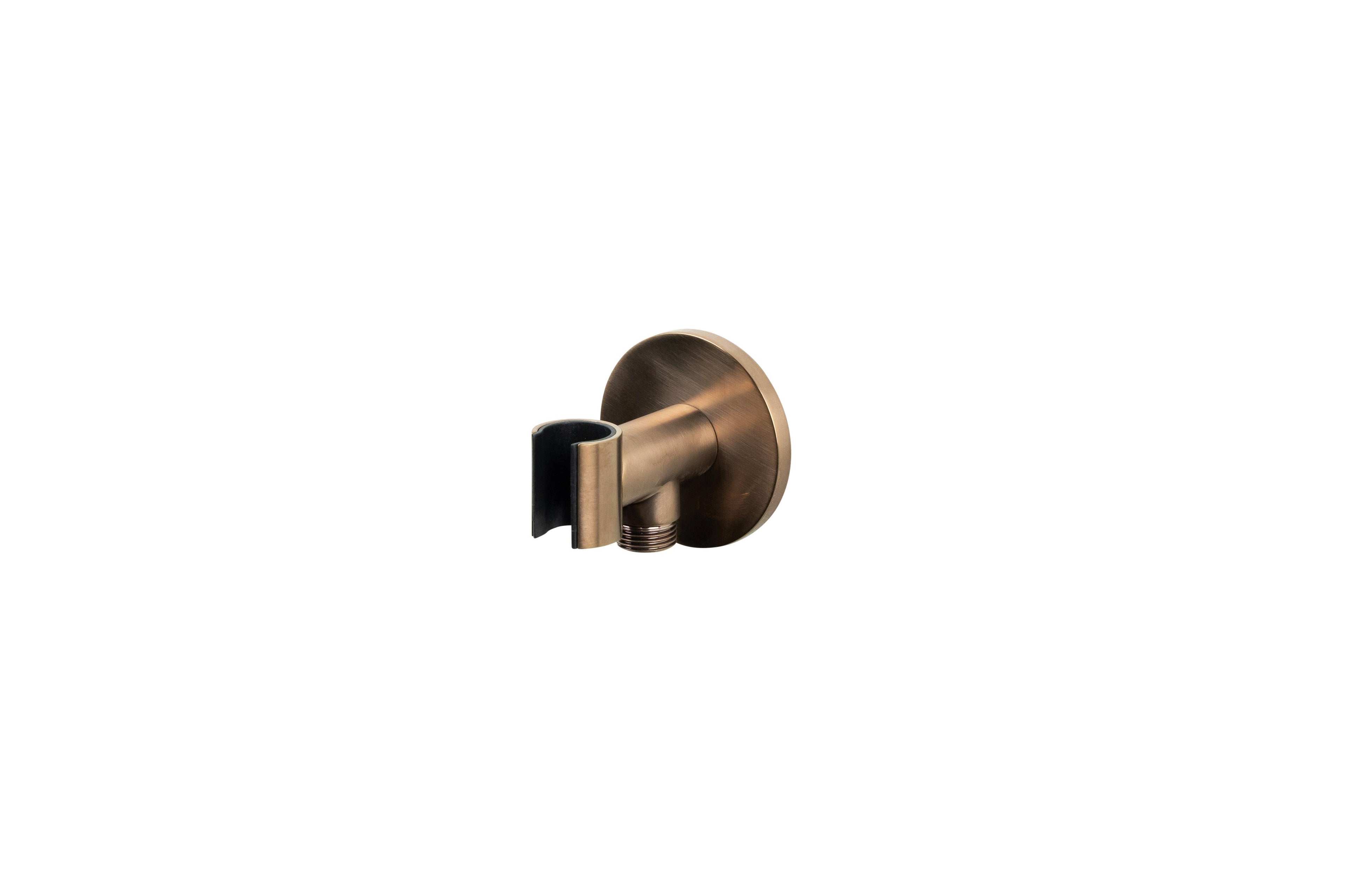 Lagoo - Garda - Handdouchehouder + wanduitlaat - Geborsteld Koper PVD - G2244BK