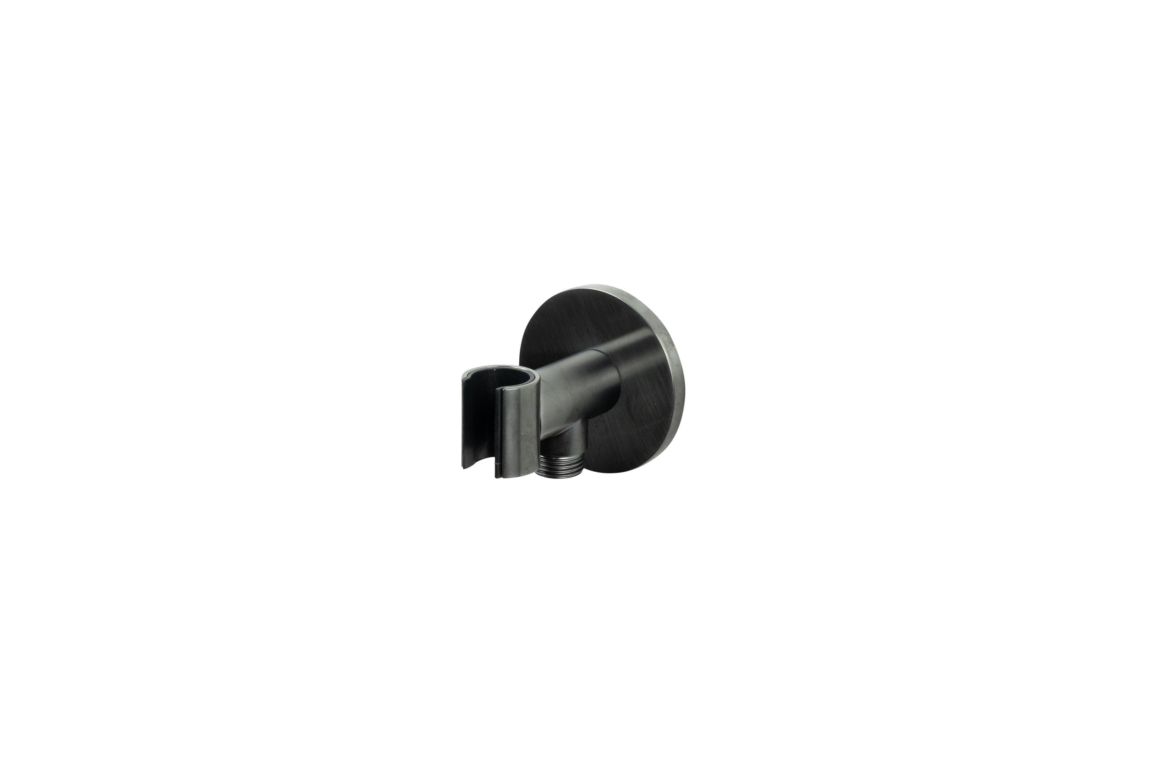 Lagoo - Garda - Handdouchehouder + wanduitlaat - Geborsteld Gun Metal PVD - G2244GM