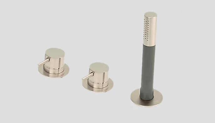 Lagoo - Garda - Badrandcombinatie met mengkraan, 2 mengkranen en handdouche (staaf) - Chroom - G3212CH