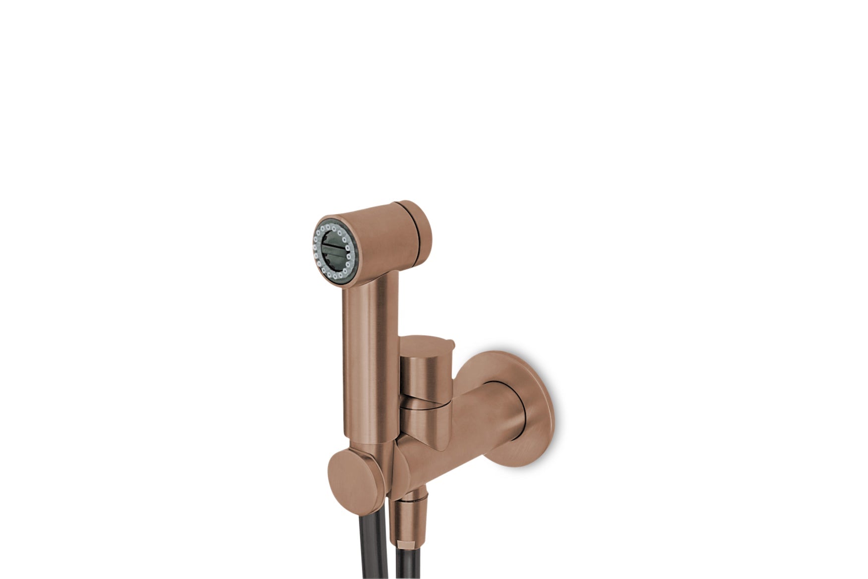 Lagoo - Garda - Bidetmengkraan met douche en houder - Geborsteld Koper PVD - G4200BK
