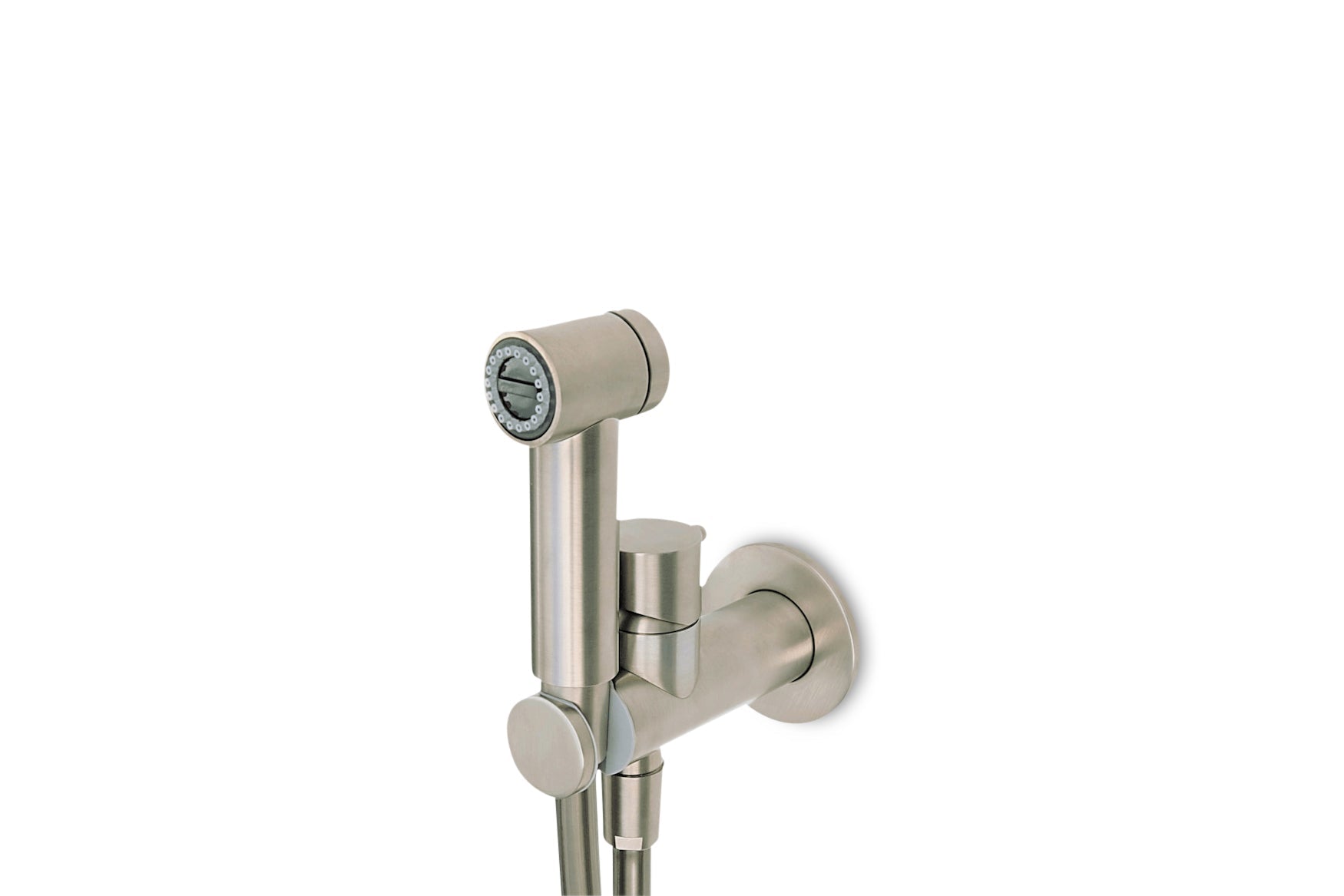 Lagoo - Garda - Bidetmengkraan met douche en houder - Geborsteld Nikkel - G4200BN