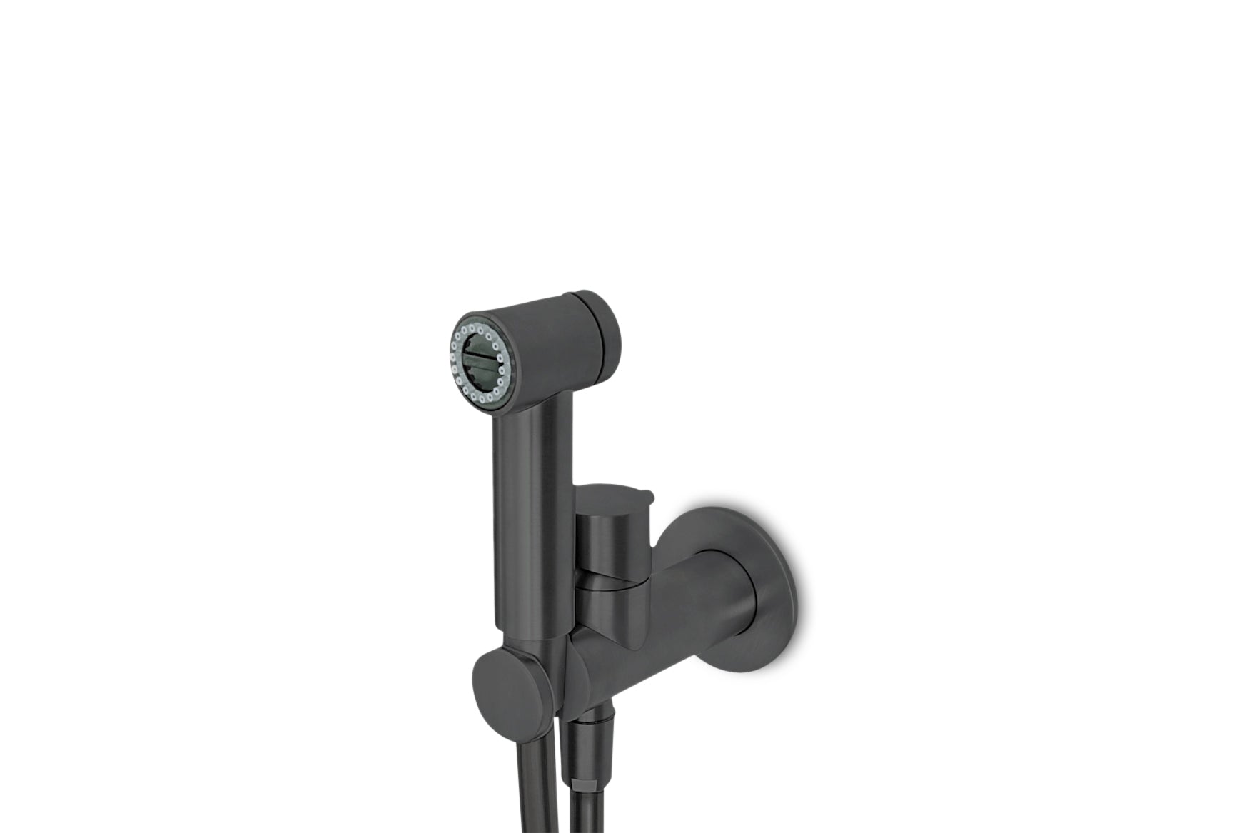 Lagoo - Garda - Bidetmengkraan met douche en houder - Geborsteld Gun Metal PVD - G4200GM
