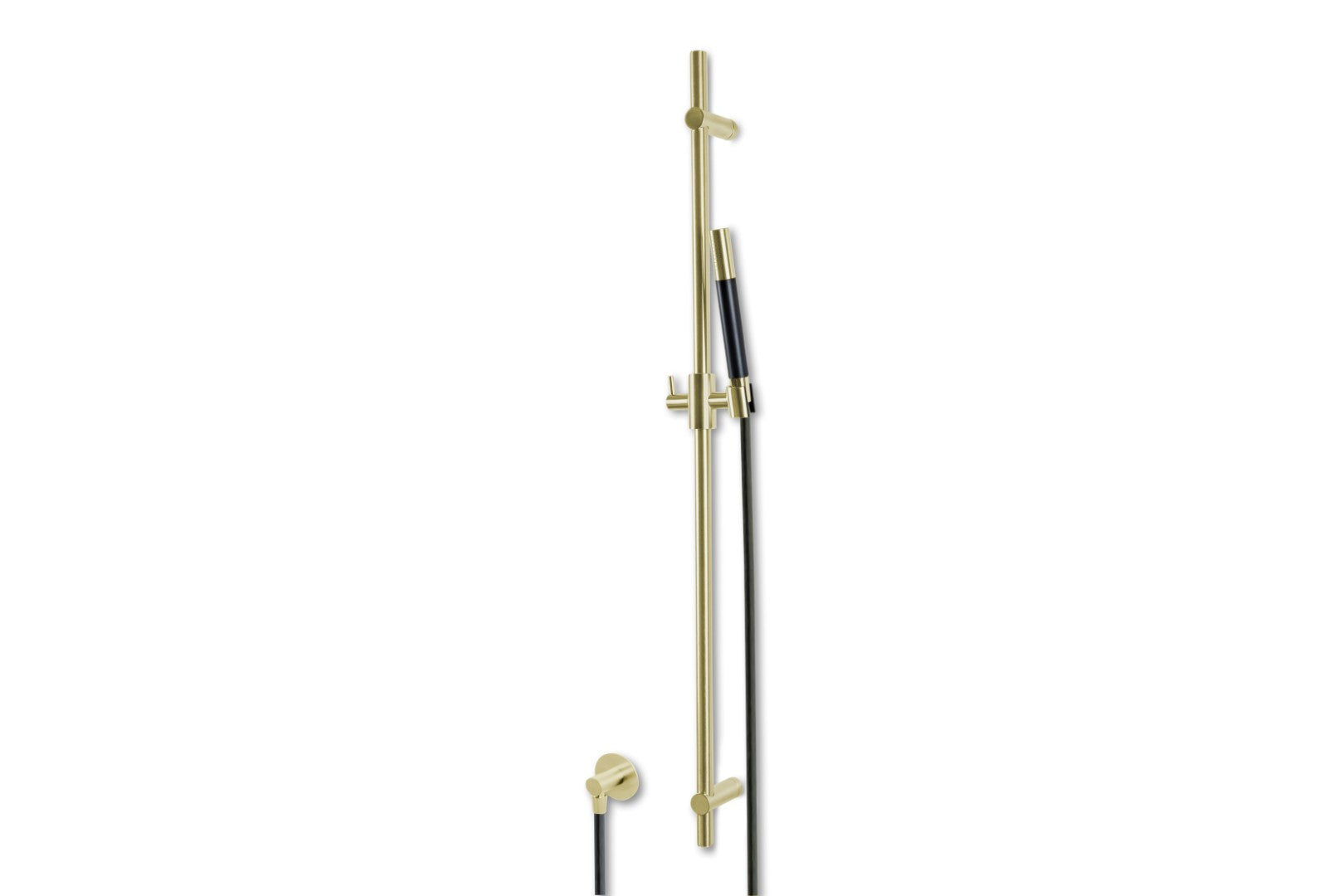 Lagoo - Garda - Glijstang (messing) met wanduitlaat, handdouche (staaf) en doucheslang - Geborsteld Champagne PVD - G5210PG