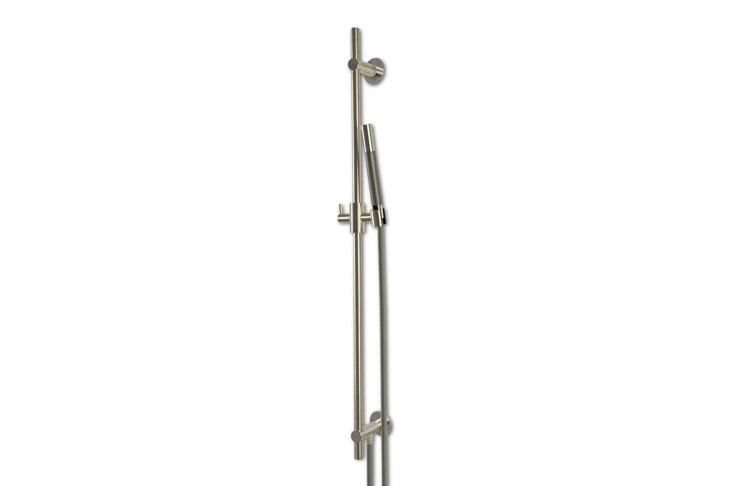 Lagoo - Garda - Glijstang (messing) met geïntegreerde wateruitlaat en handdouche (staaf)  - Geborsteld Nikkel - G5220BN