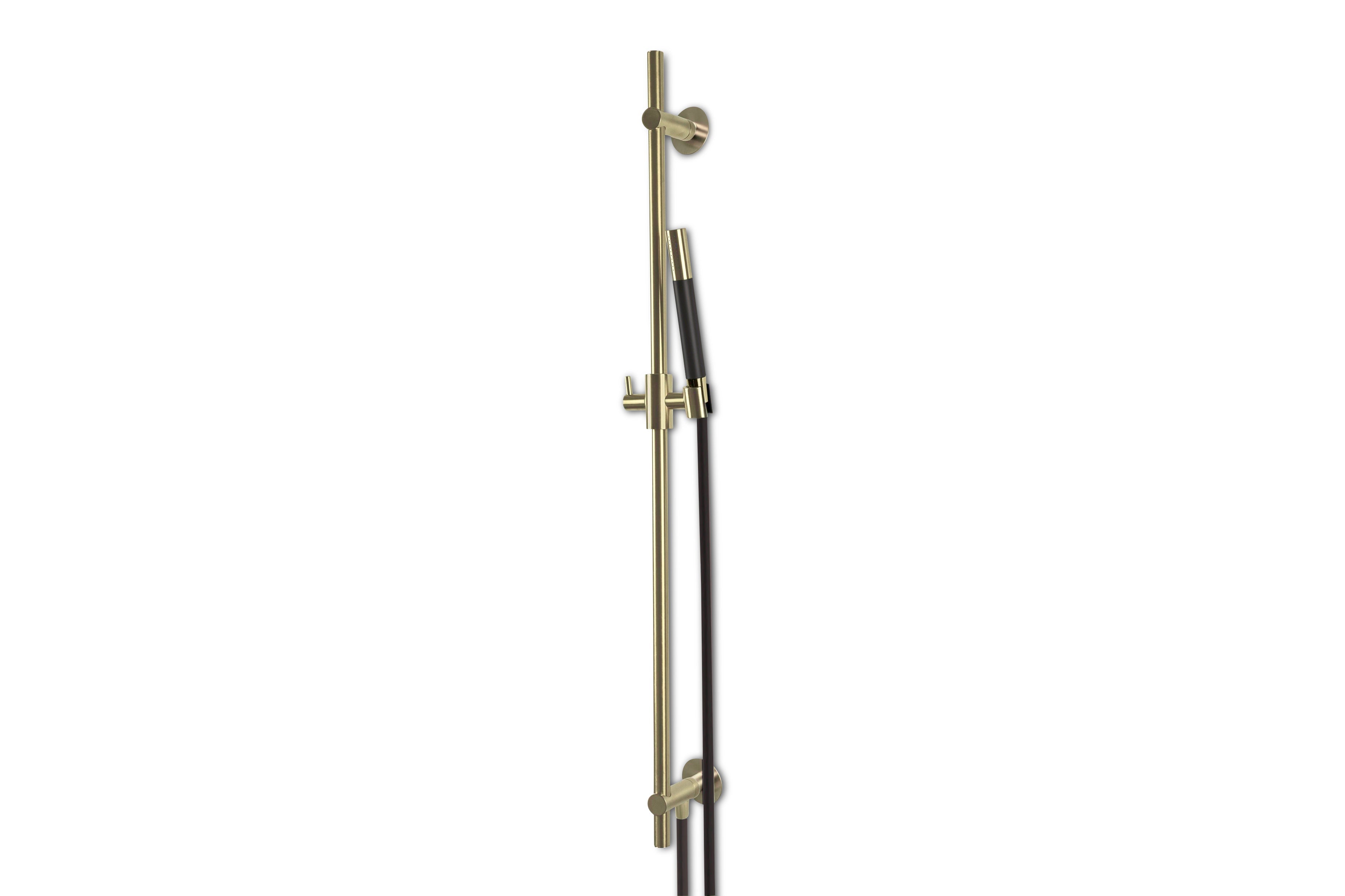 Lagoo - Garda - Glijstang (messing) met geïntegreerde wateruitlaat en handdouche (staaf)  - Geborsteld Champagne PVD - G5220PG