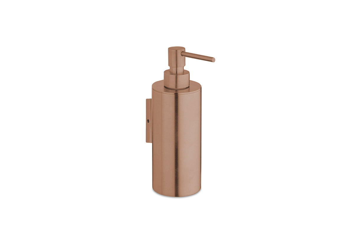 Zeepdispenser wandmodel Geborsteld mat goud PVD