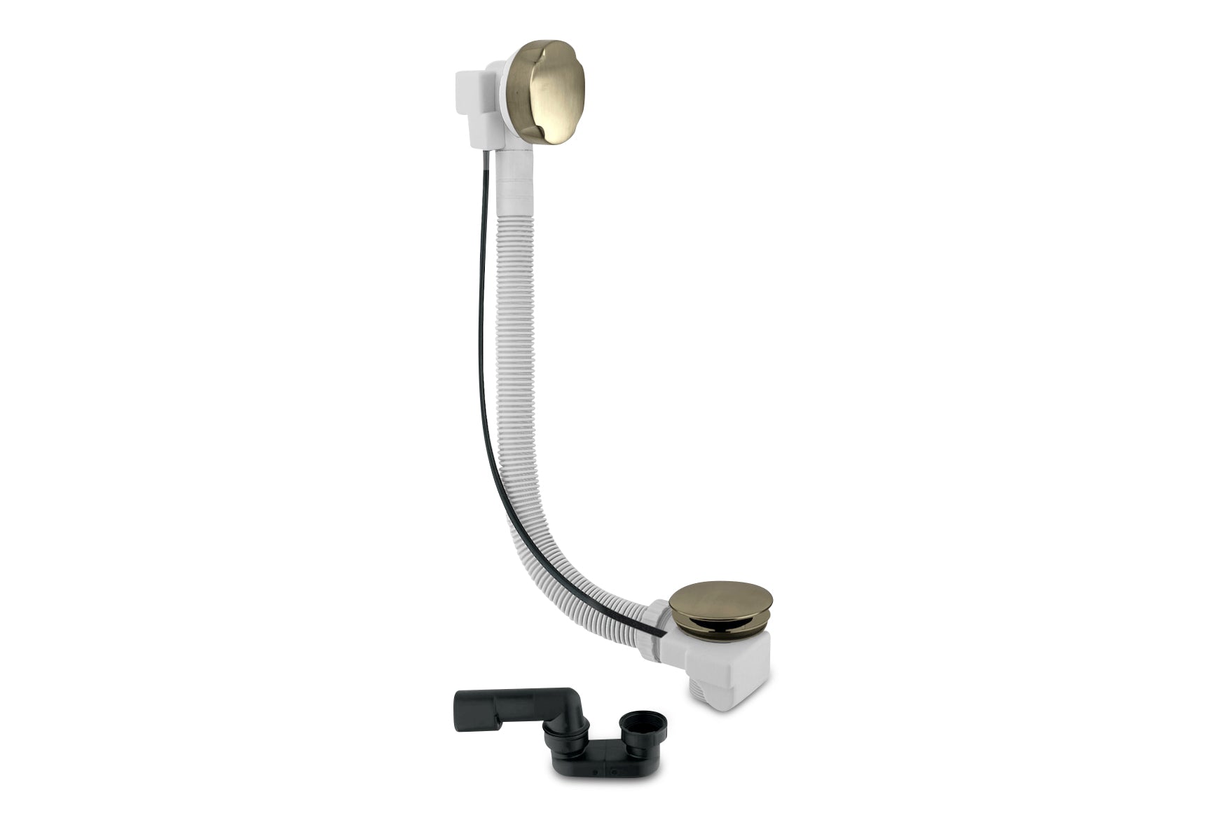 Lagoo - Garda - Badoverloop met clickplug en sifon - Geborsteld Champagne PVD - G6120PG