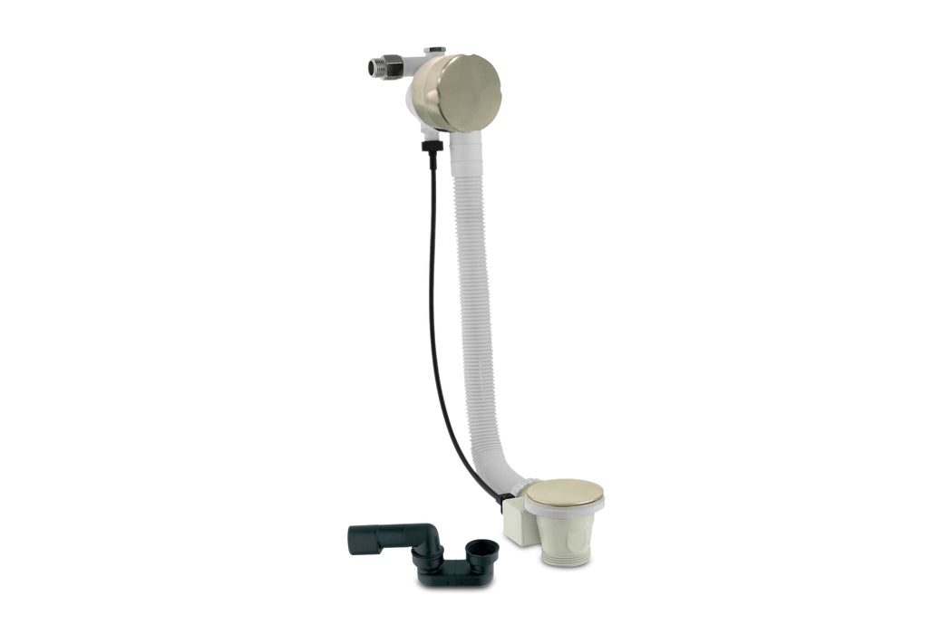 Lagoo - Garda - Badoverloop en vulcombinatie met clickplug en sifon - Geborsteld Champagne PVD - G6121PG